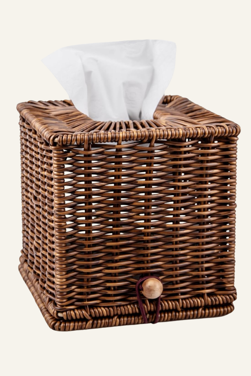 Rattan Tissue Box Cover