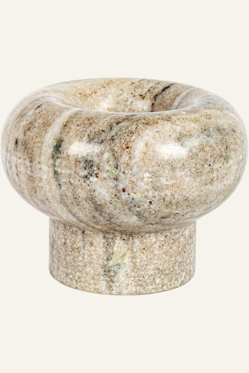 Bloomingville Small Round Marble Tealight Holder