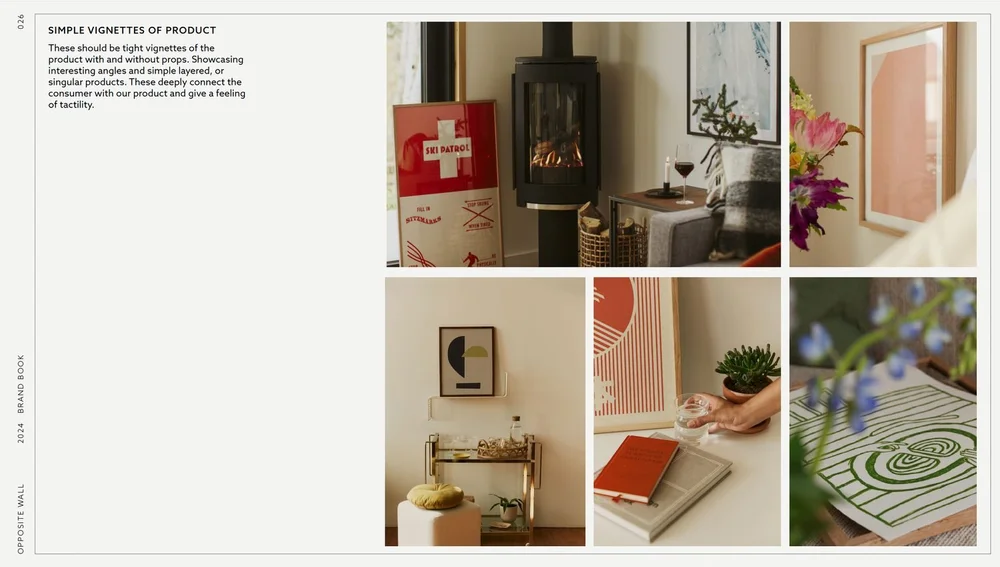 Opposite Wall brand layout