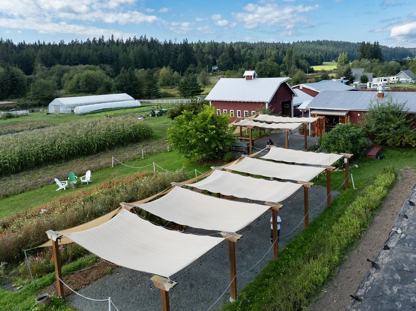 aerial view of Orchard Kitchen and Farm