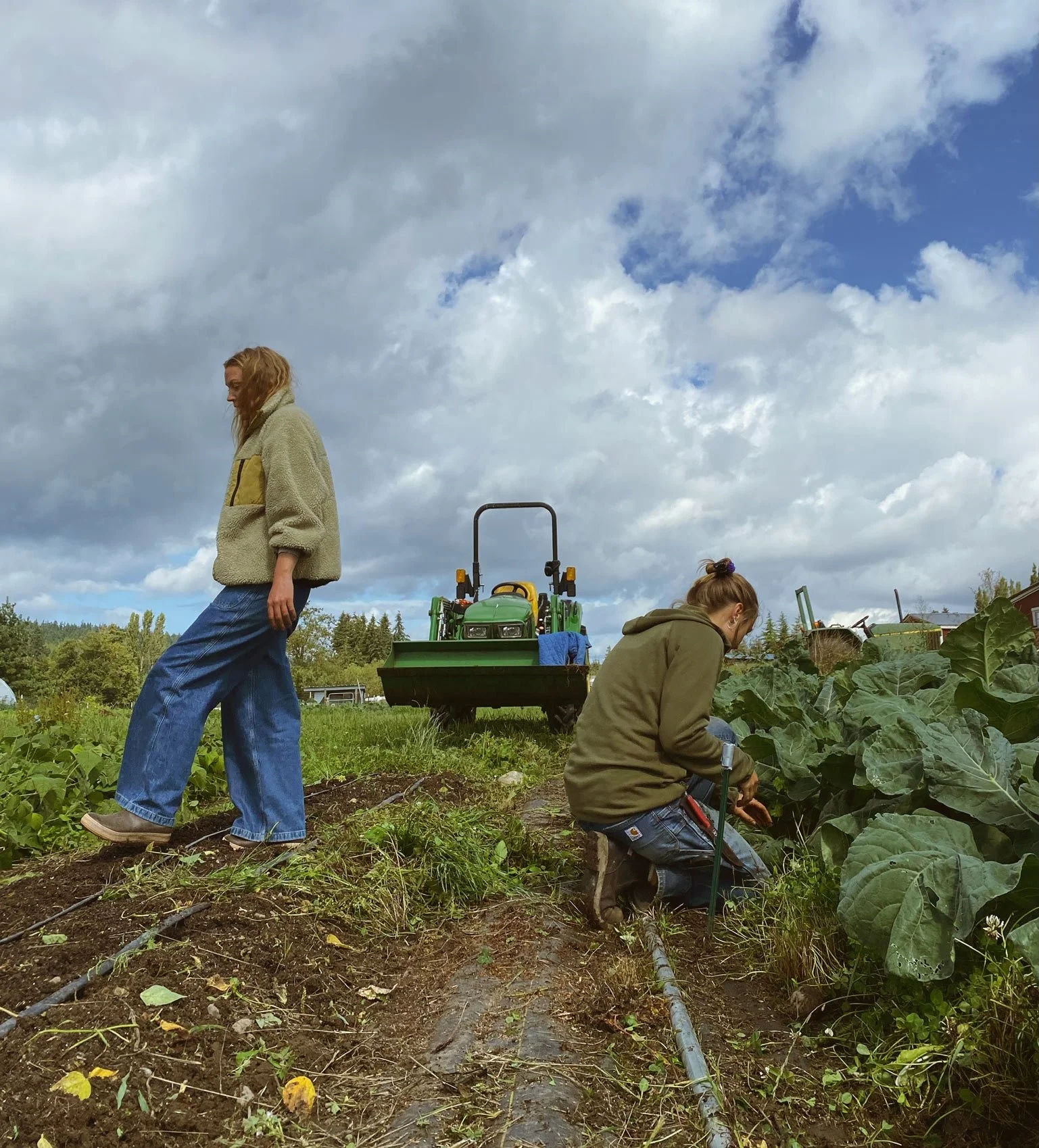 Orchard Kitchen employees working in garden