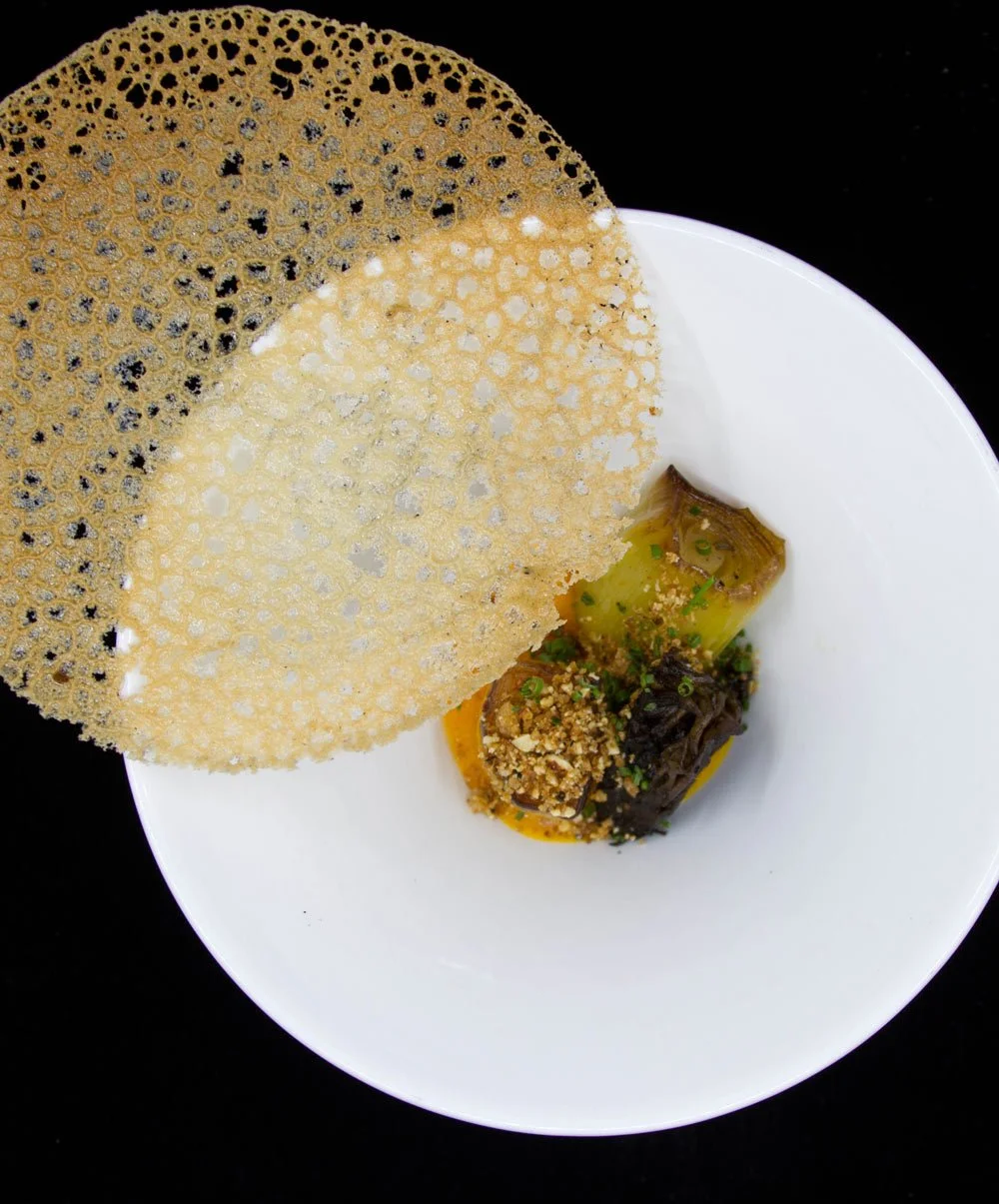 top view of restaurant dish