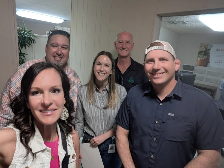 A group photograph from the Florida grower visit