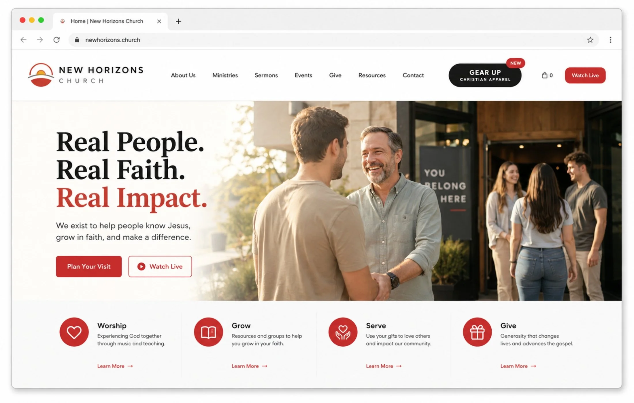 Partner Button Program mockup for churches