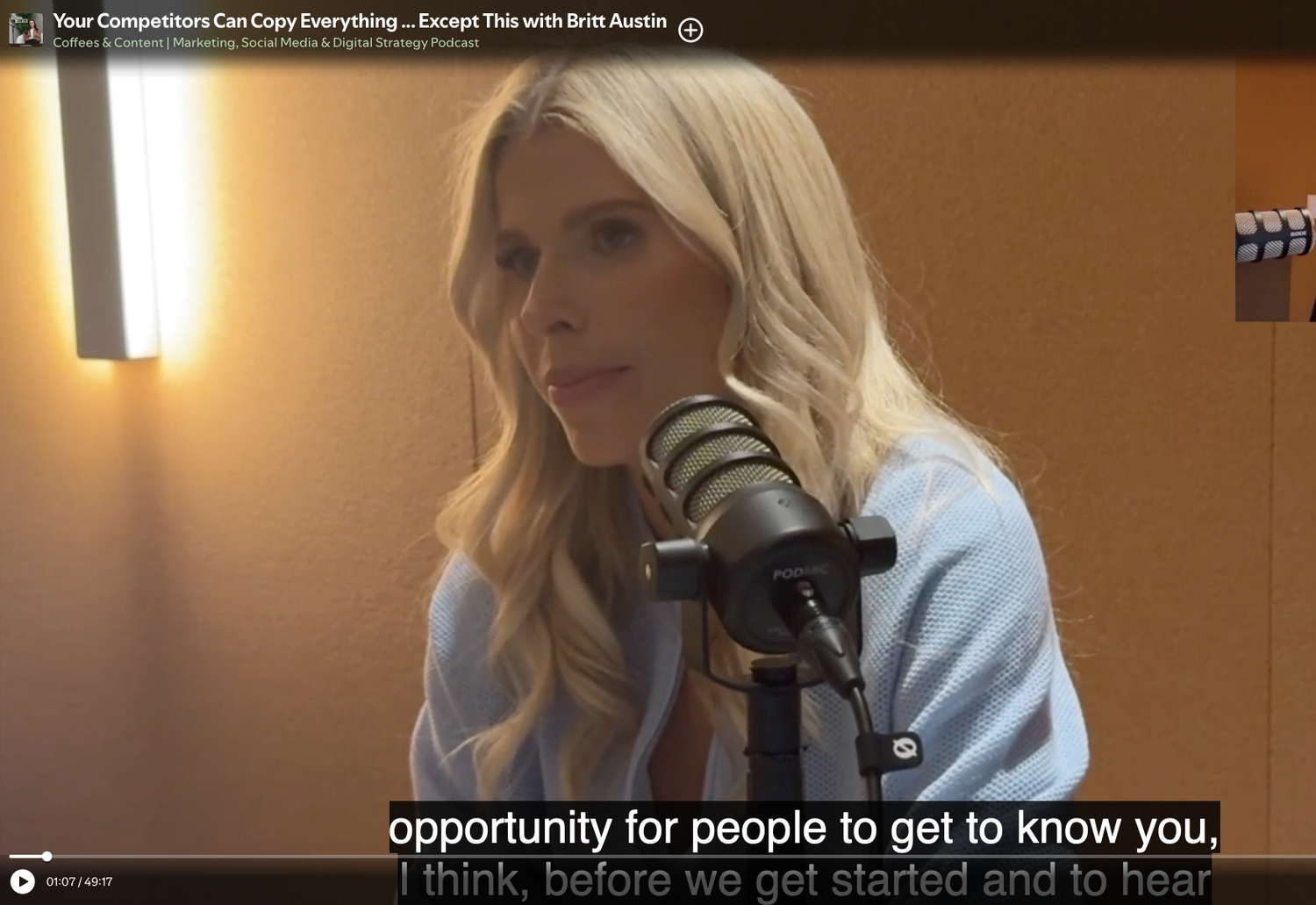 Britt on the Coffees and Content podcast