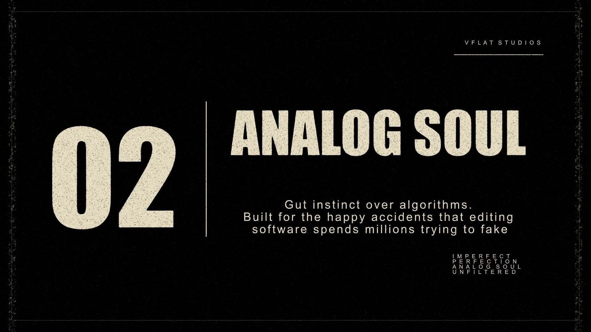 V Flat Studios creative concept 02 — Analog Soul
