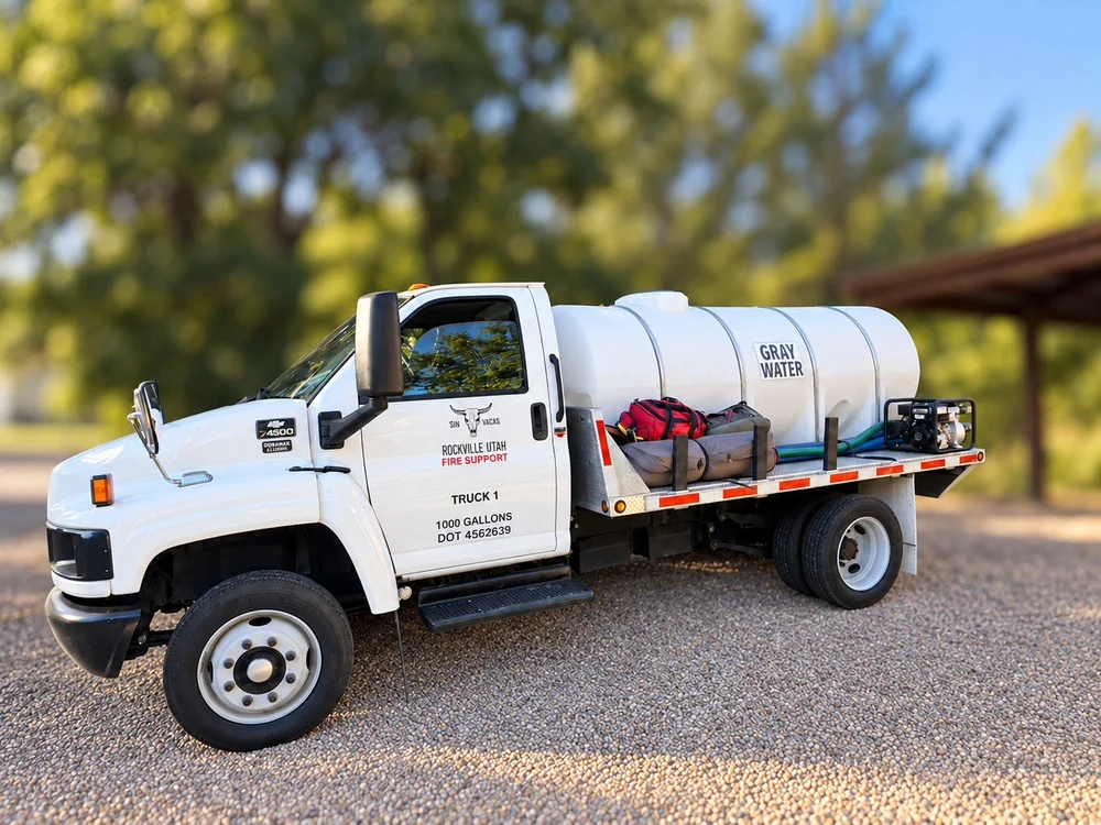 Front view of the Southern Utah water truck