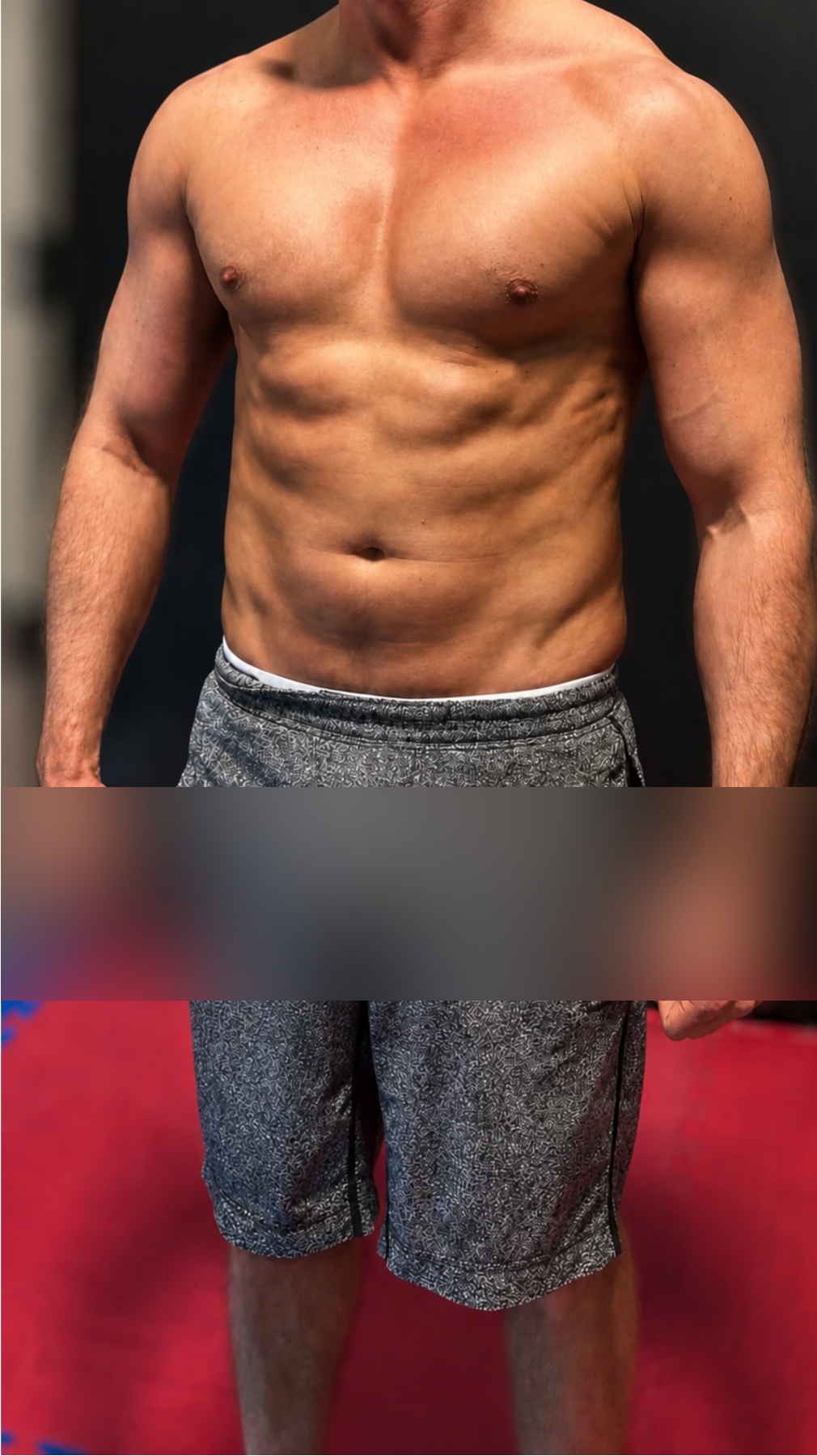 Client 1 after personalized training and macro coaching