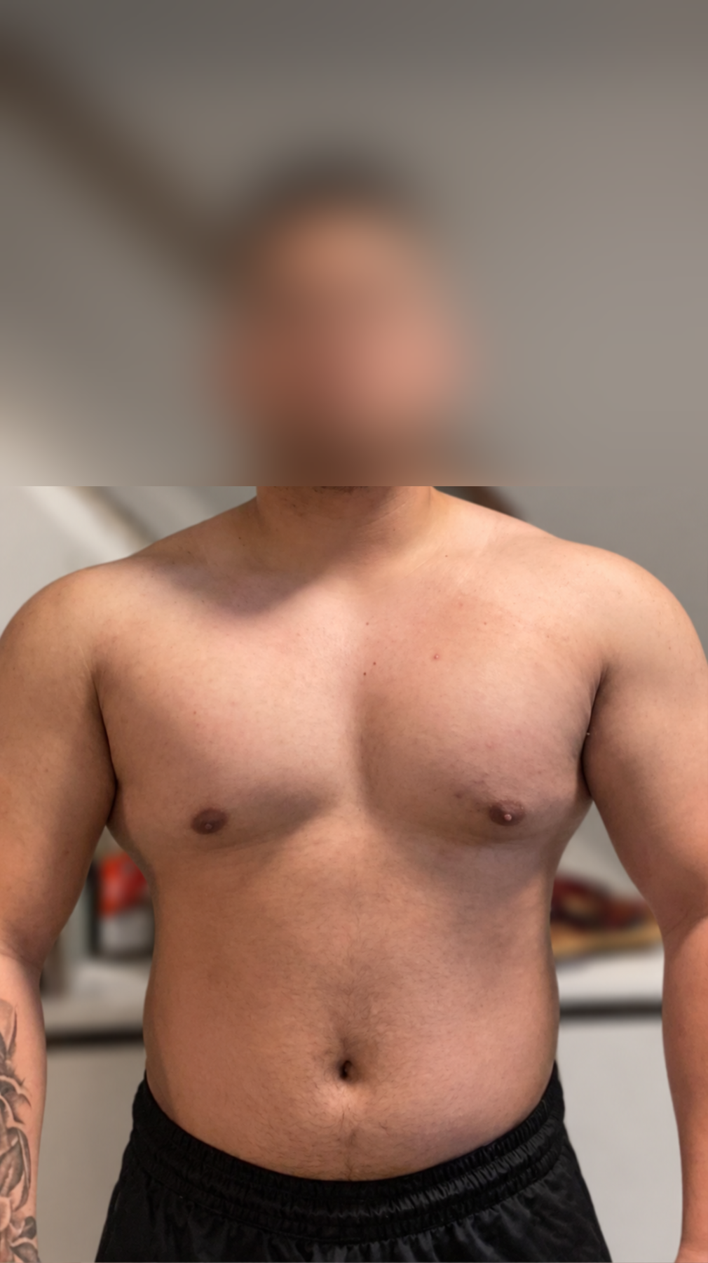 Client 2 before beginning personalized online personal training