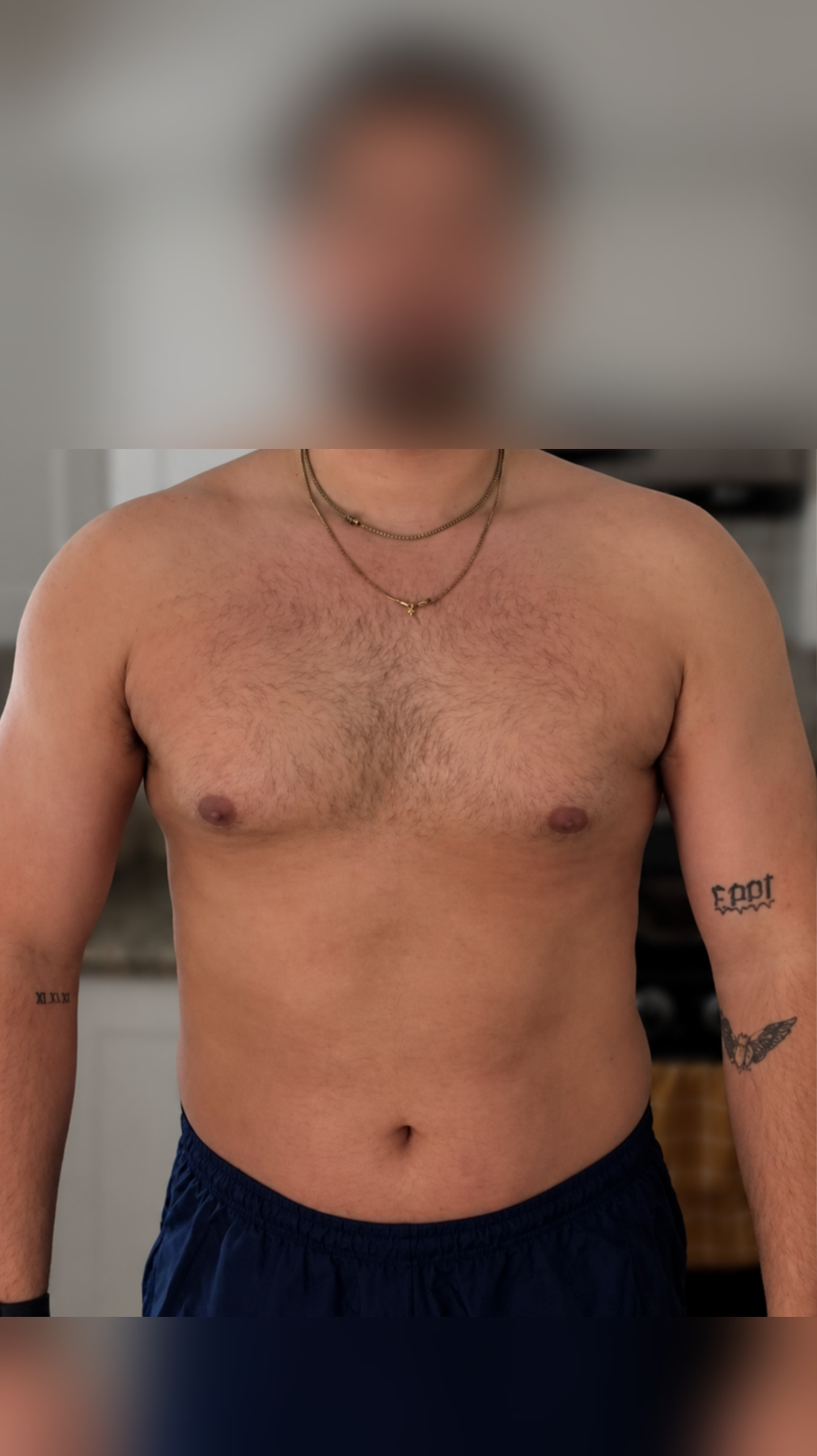 Client 1 before beginning personalized online personal training
