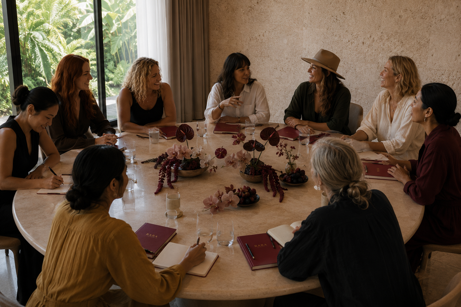 Creative women gathered in conversation at RARA