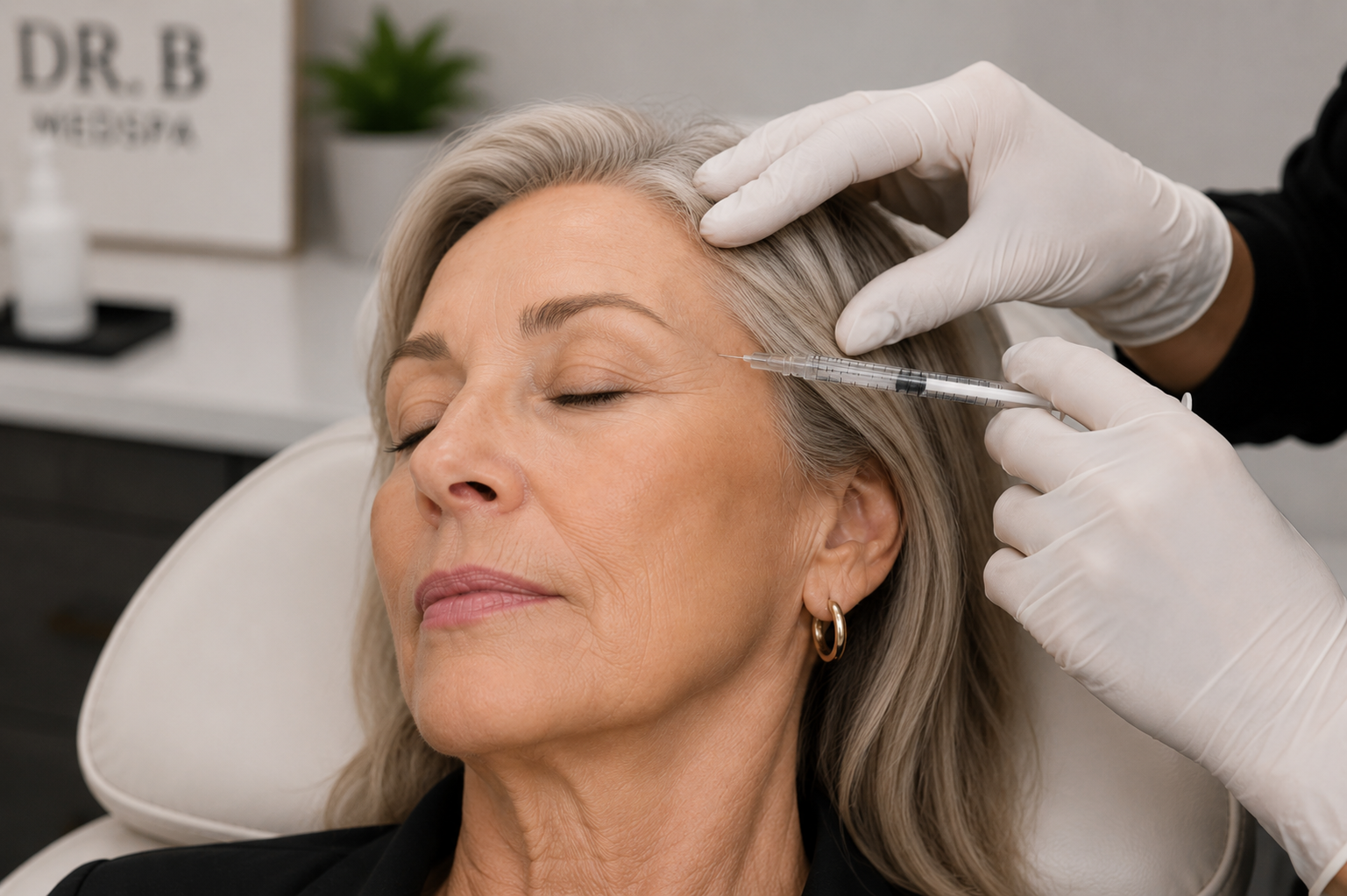 Temple filler treatment at Dr. B MedSpa in Bend, Oregon