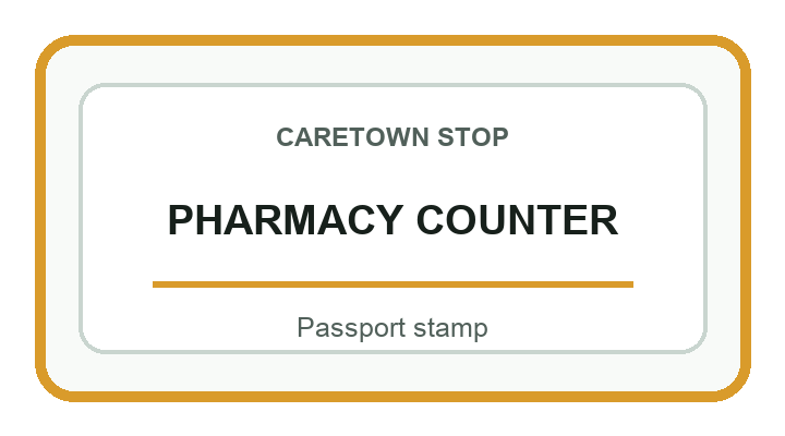 Pharmacy Counter passport stamp