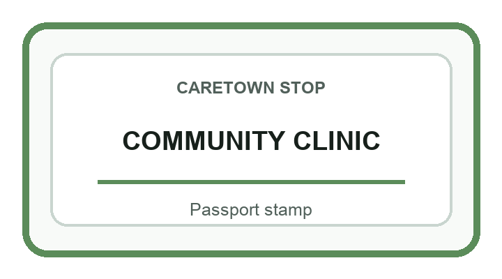 Community Clinic CareTown pathway stamp