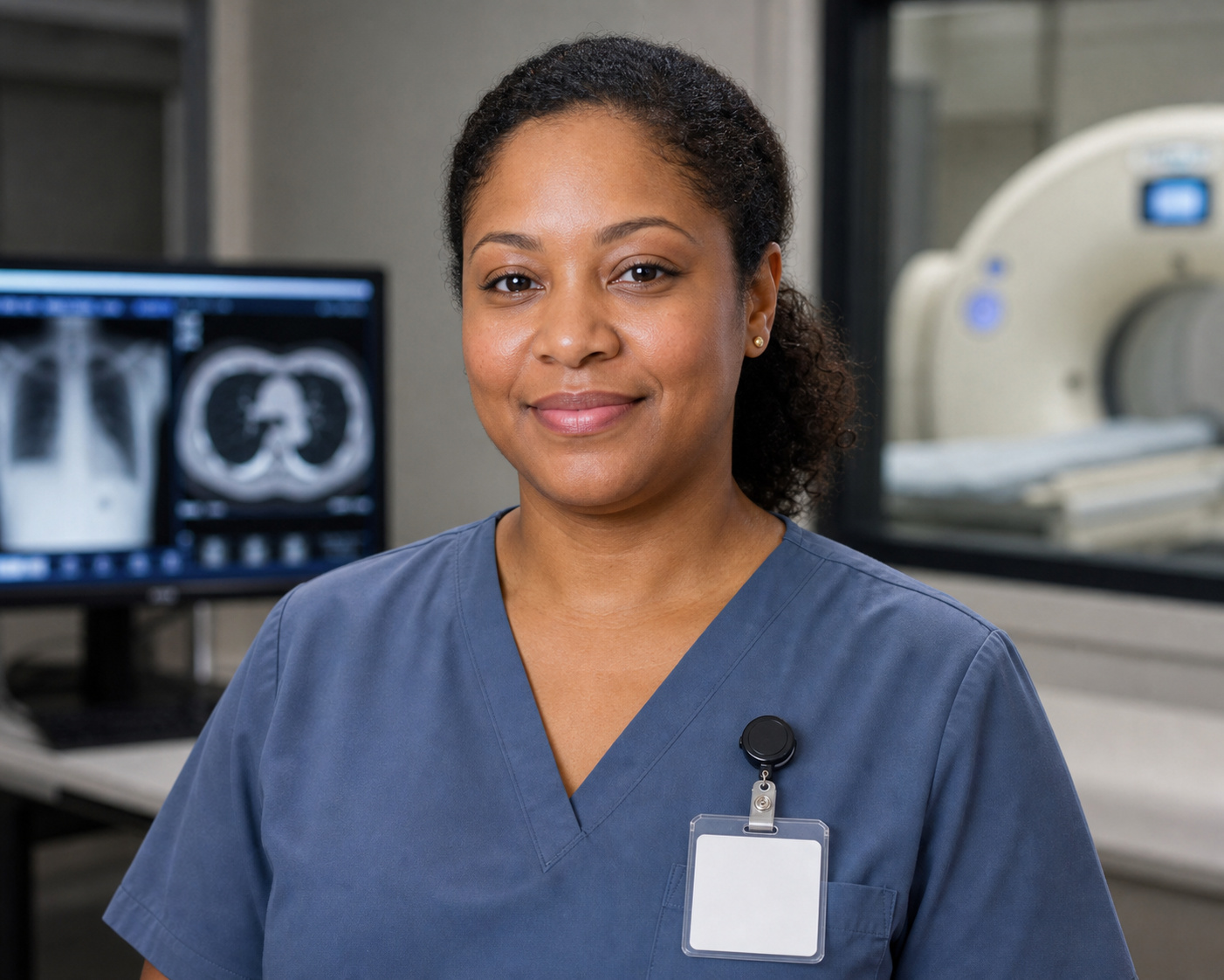 Portrait of Talia Brooks, a fictional CareTown radiologic technologist