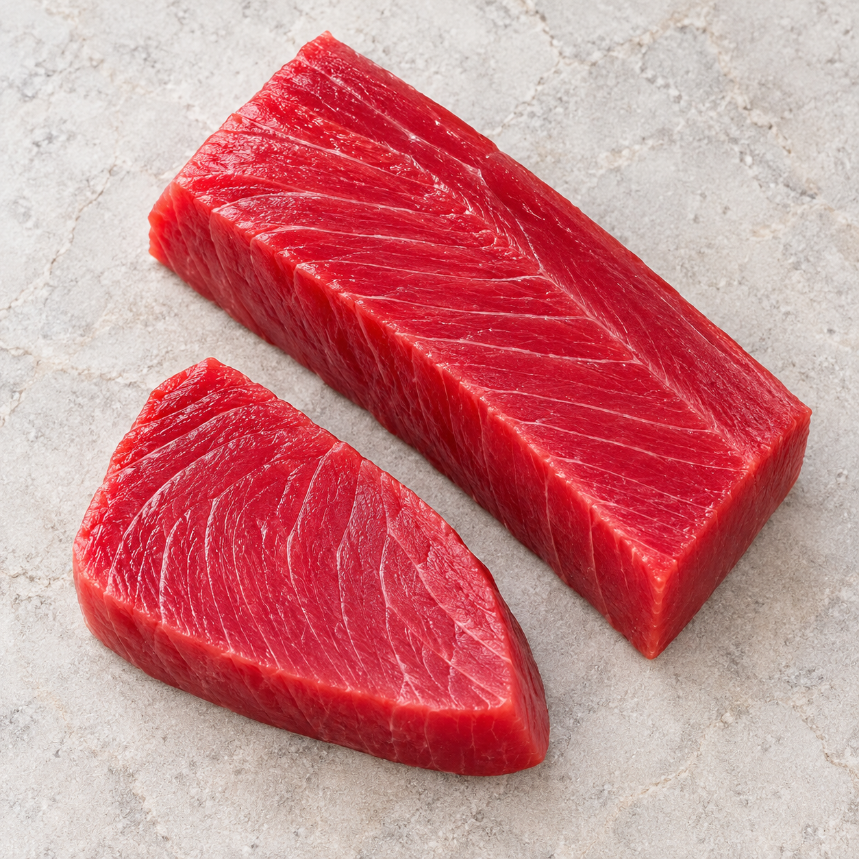 Illustrative Bluefin tuna fillets or portions
