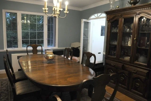 After: cleared dining room