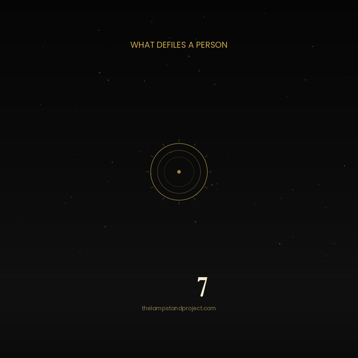 Mark 7, a visual study from The Lampstand Project