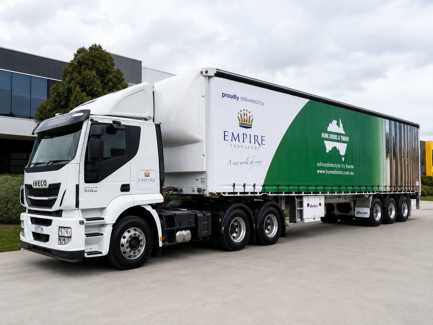 Empire Transport truck loading freight