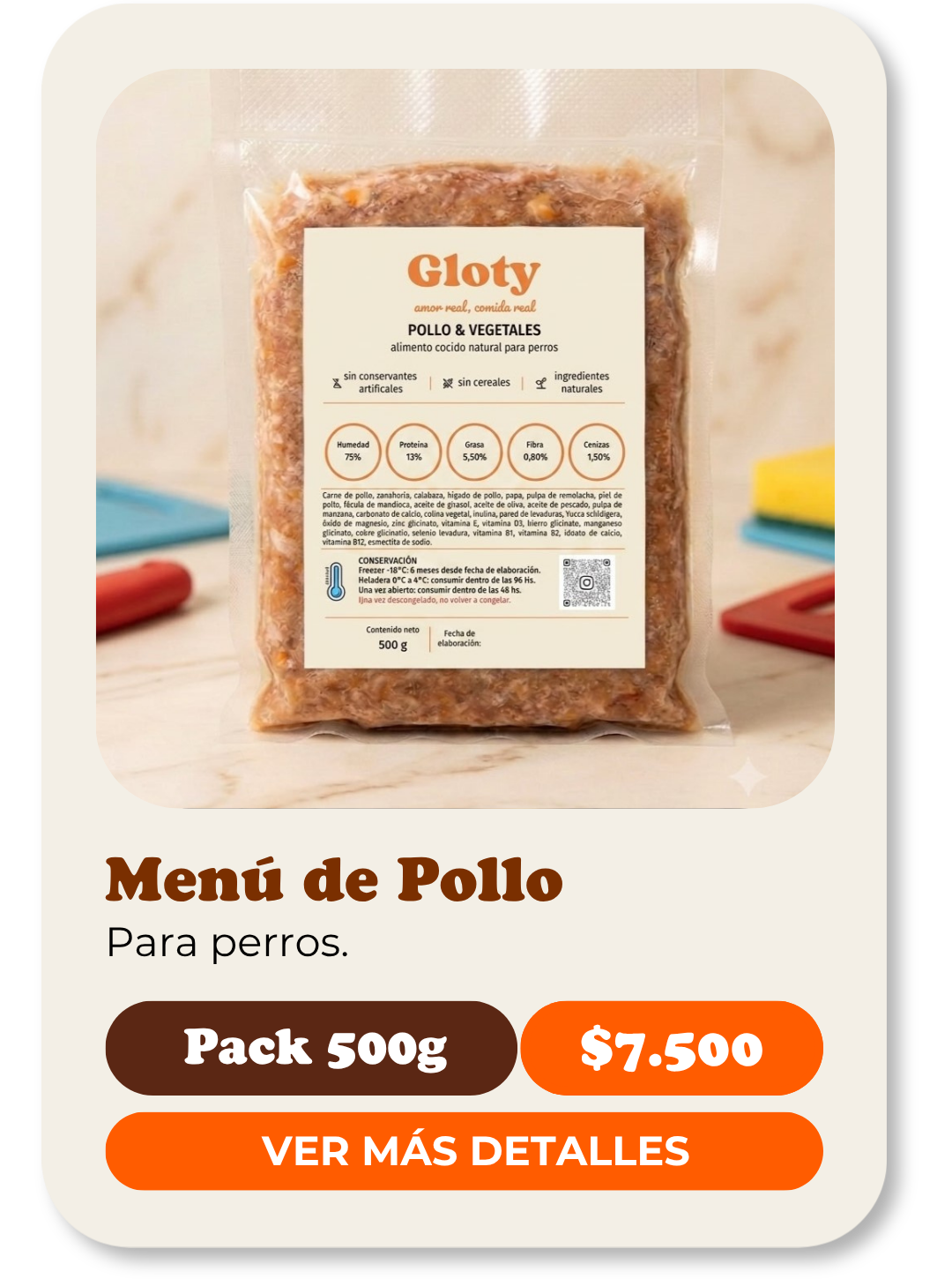 Menú de Pollo