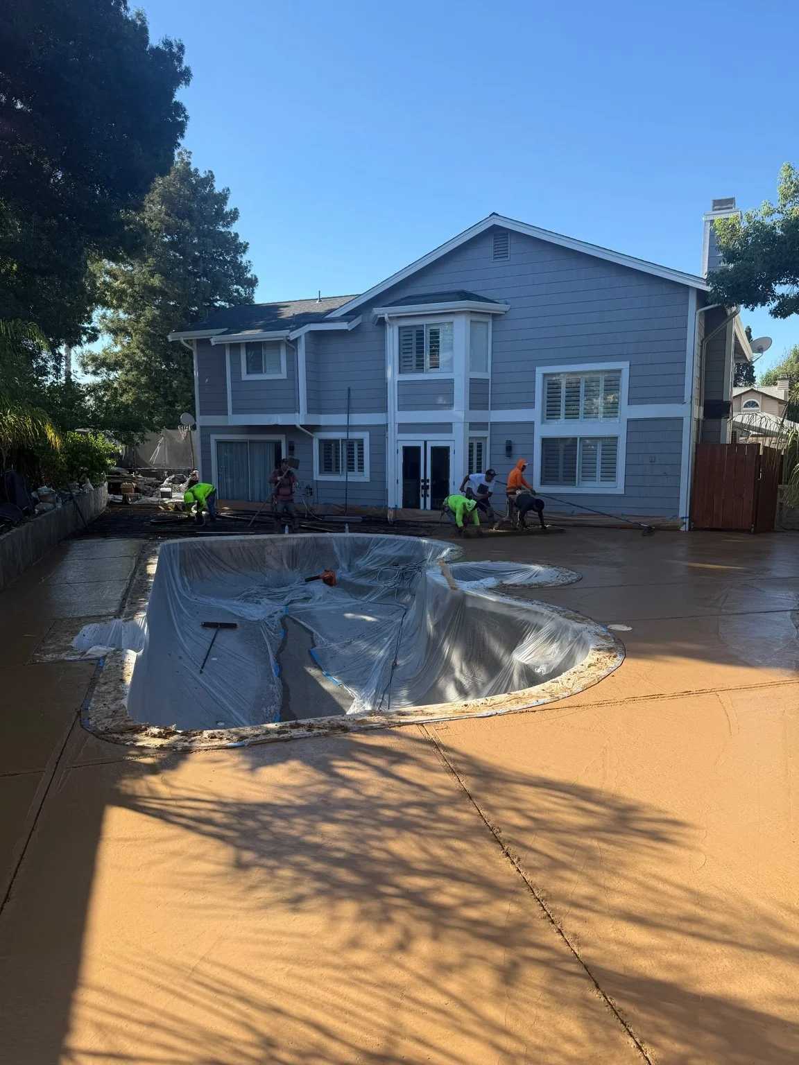 Poolside Concrete Work project by Tree2Gone