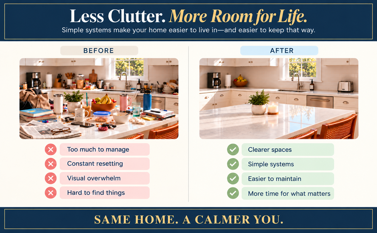 The Tidy House Method A+ Content — Less Clutter, More Room for Life