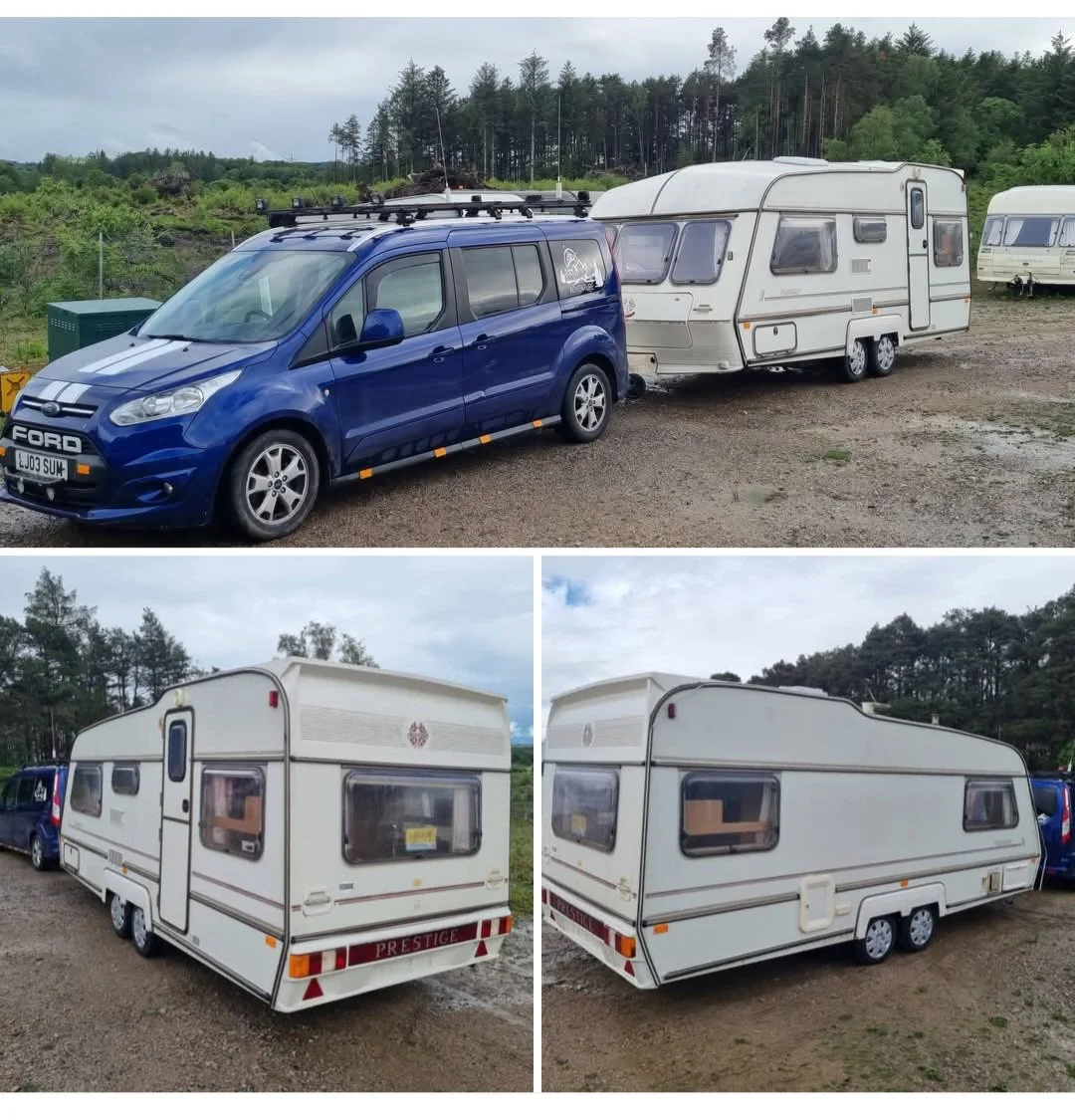 1992 ABI Award Nightstar being processed for hard-to-find spares at Scotia Caravan Salvage