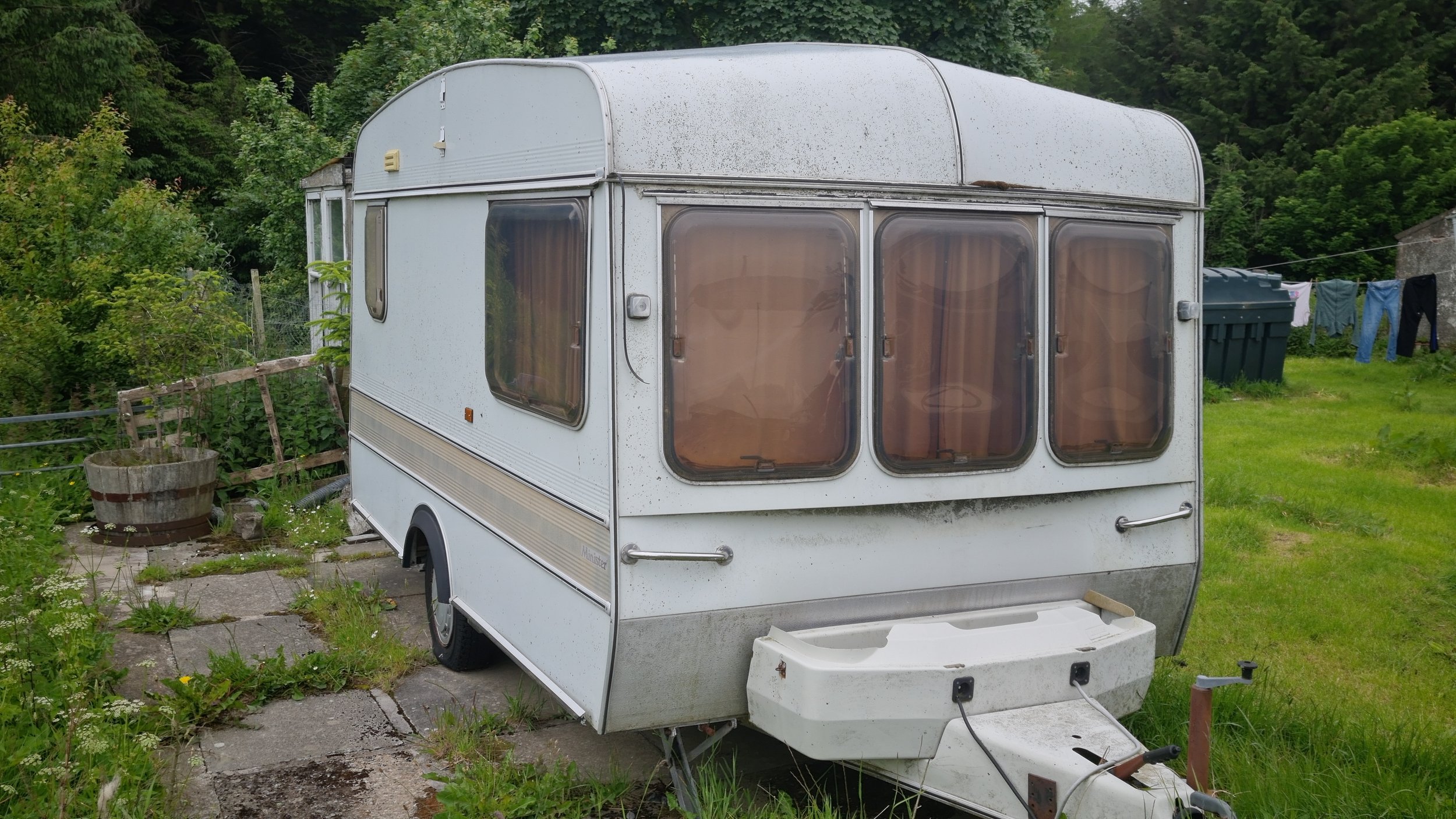 Rare 1980s Churchill Minster Caravan rescued from an Aberdeenshire farm find