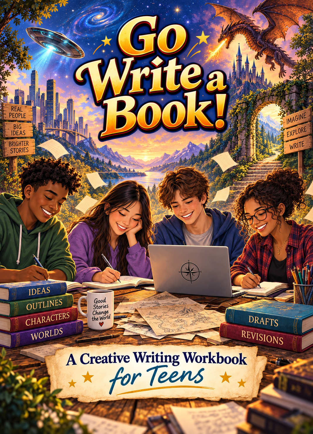 Go Write a Book teen novella outline booklet cover