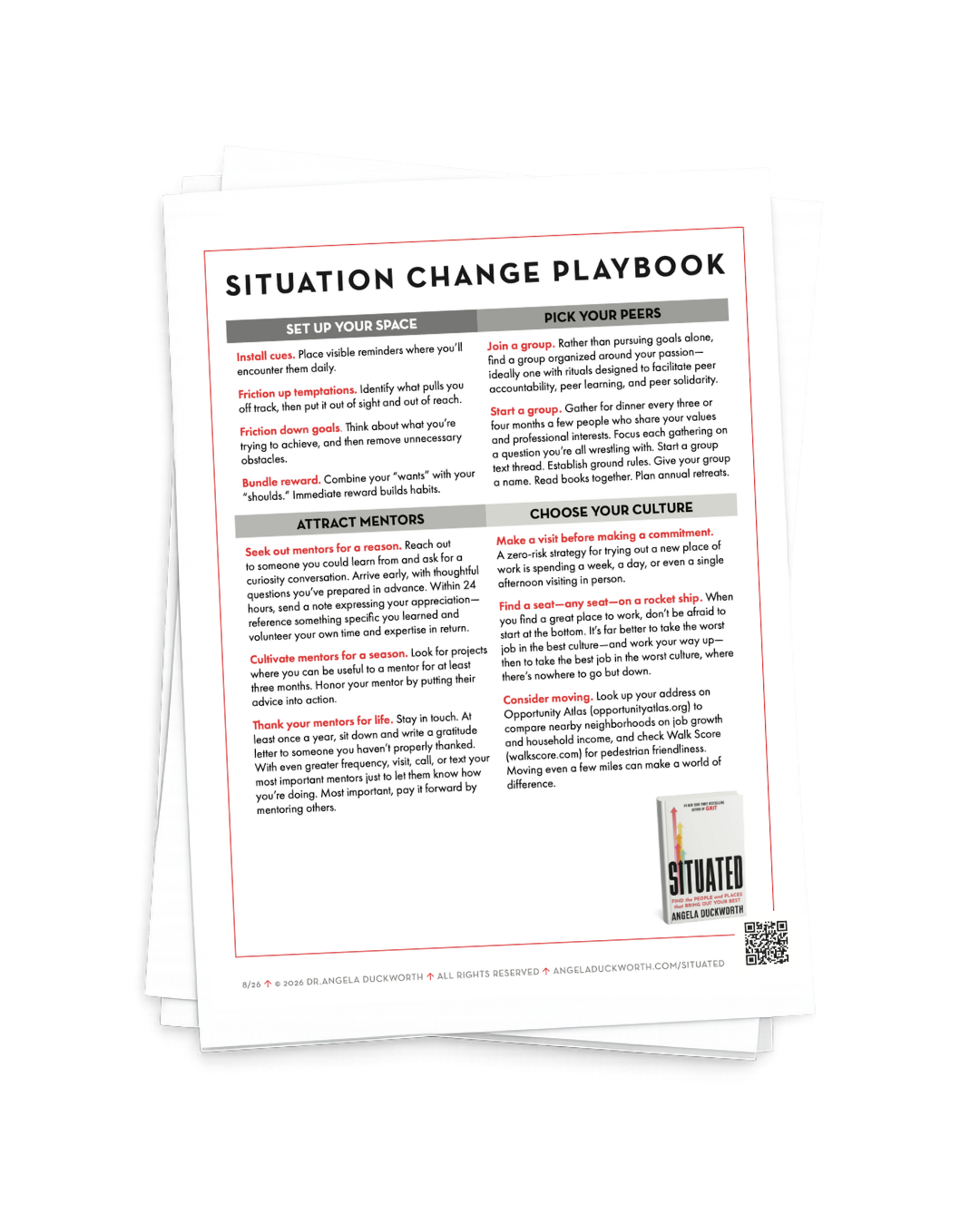 Situation Change Playbook worksheet