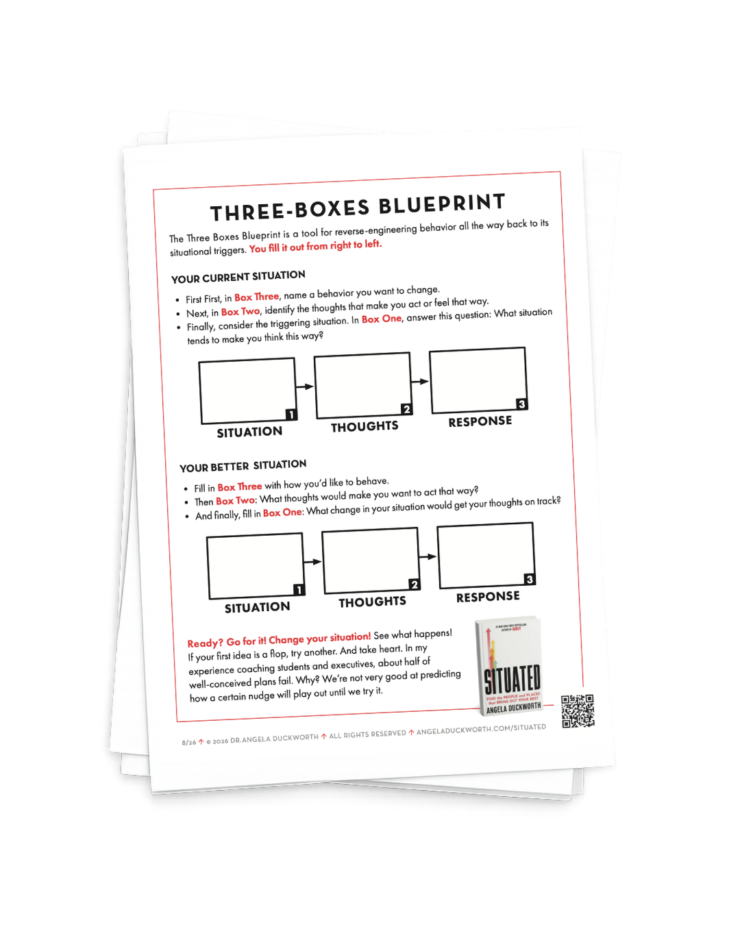 Three-Boxes Blueprint worksheet