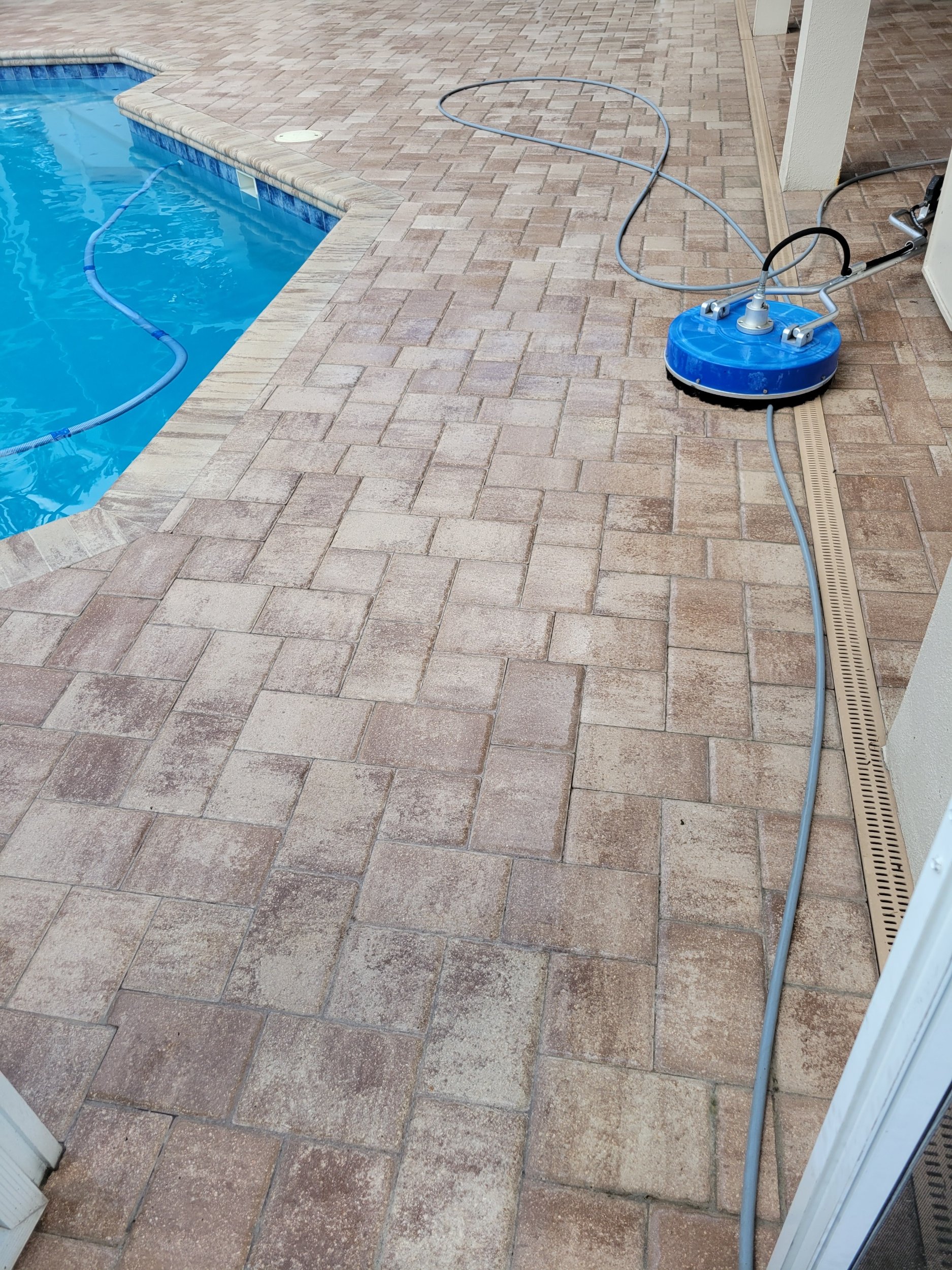Patio pressure washing