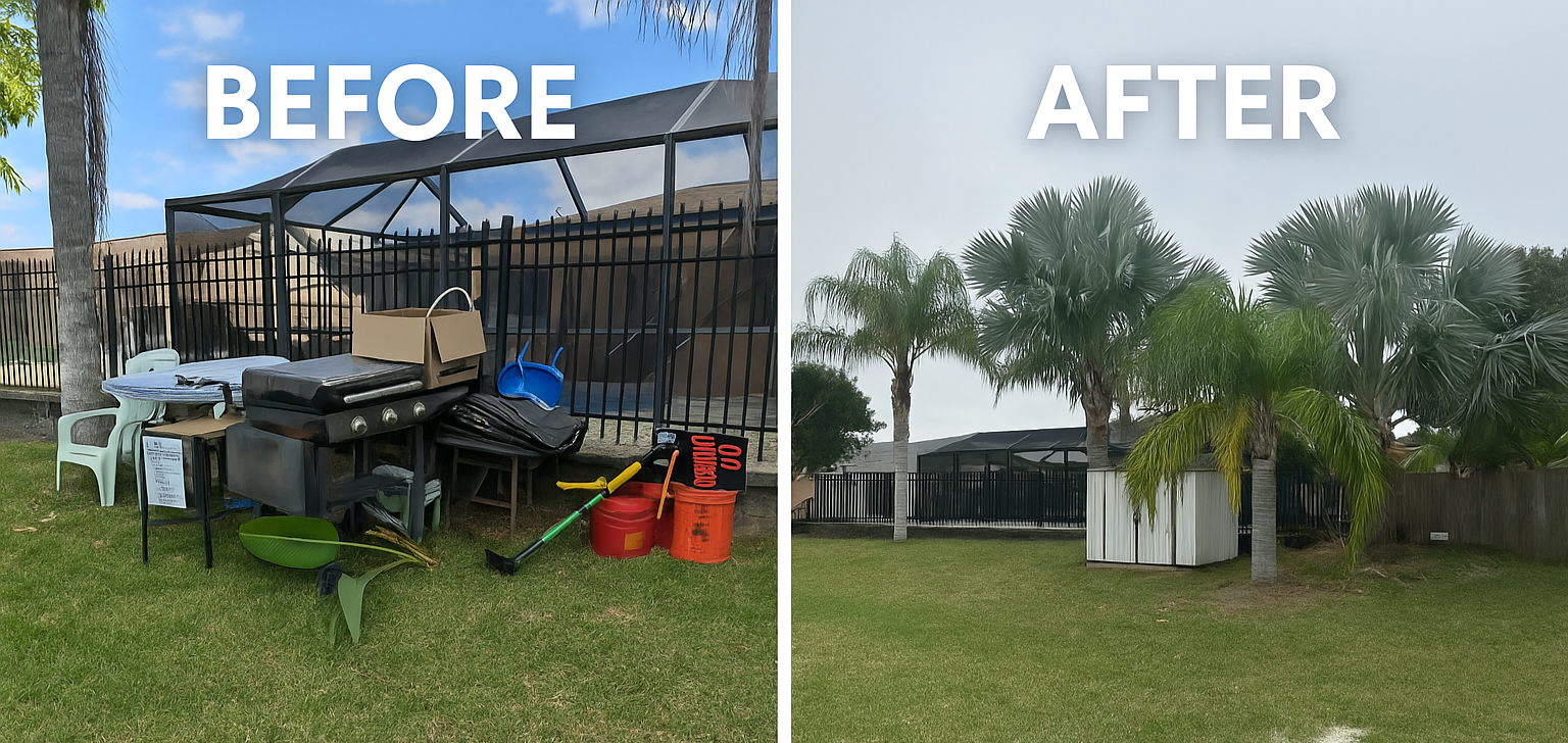 Before and after cleanout