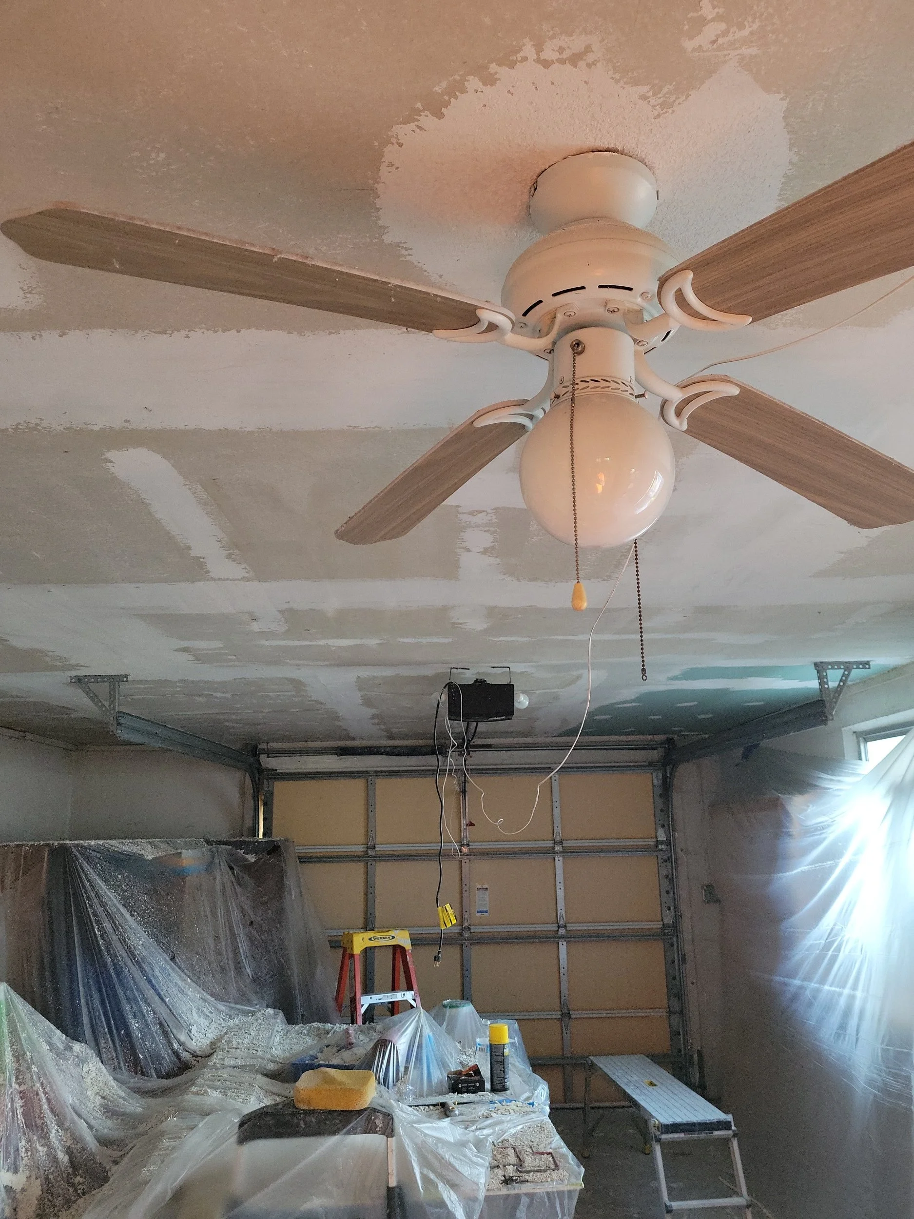 Drywall ceiling repair after