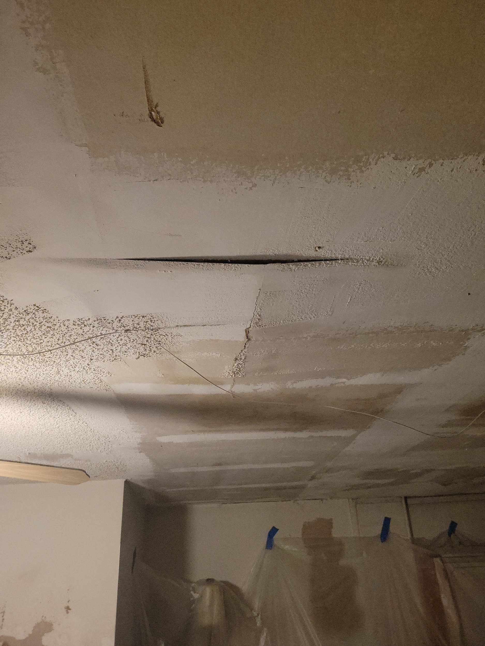 Drywall ceiling repair before