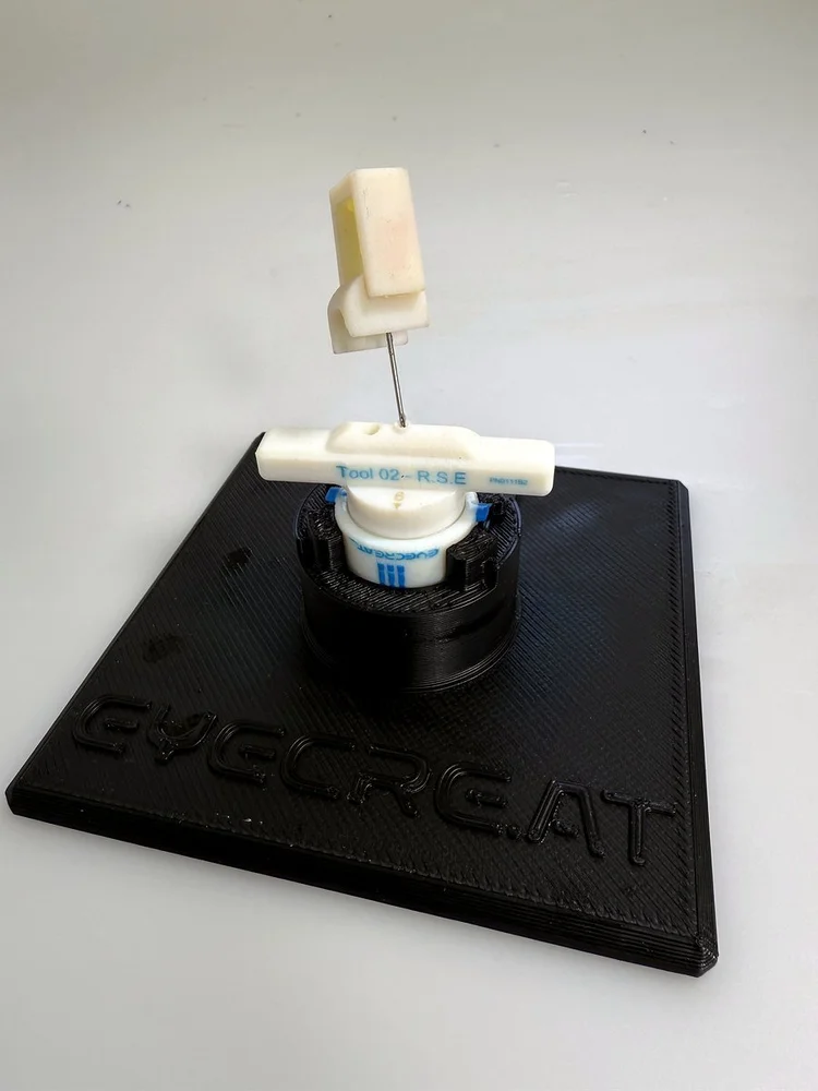 Tool 02 with 20G needle on the R.S.E assembly station