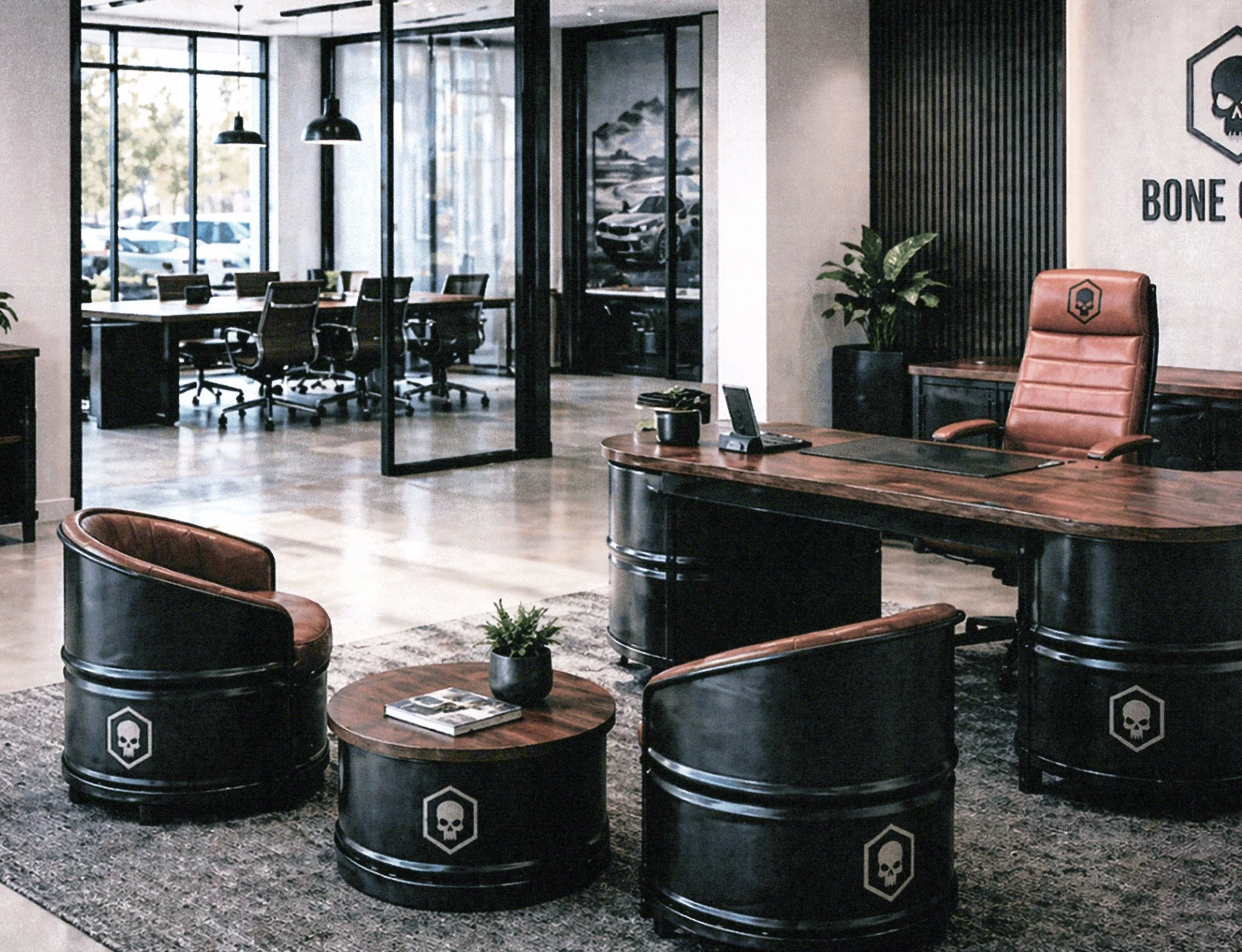 Bone Chill Garage barrel furniture collection
