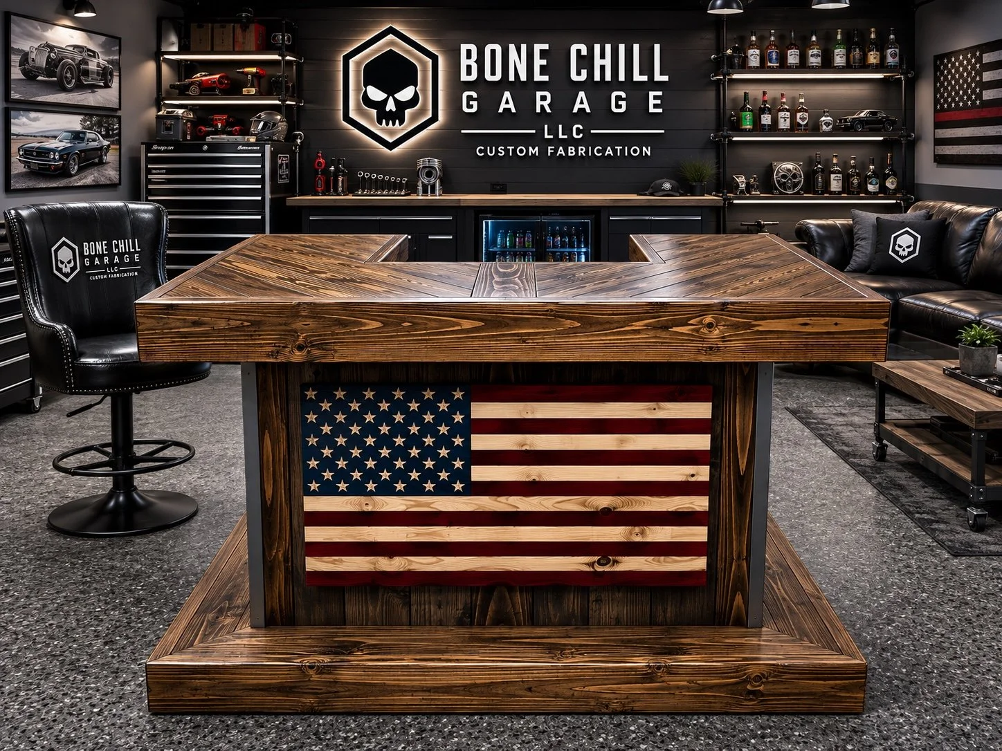 American flag Freedom Bar by Bone Chill Garage