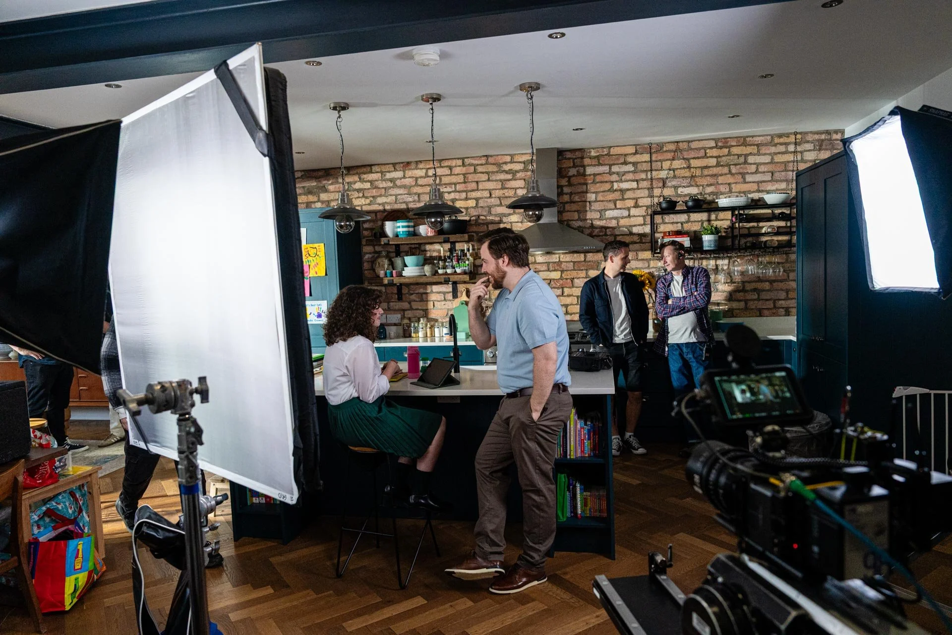 Lighting and grip equipment rigged on location by Key Lite Lighting Services
