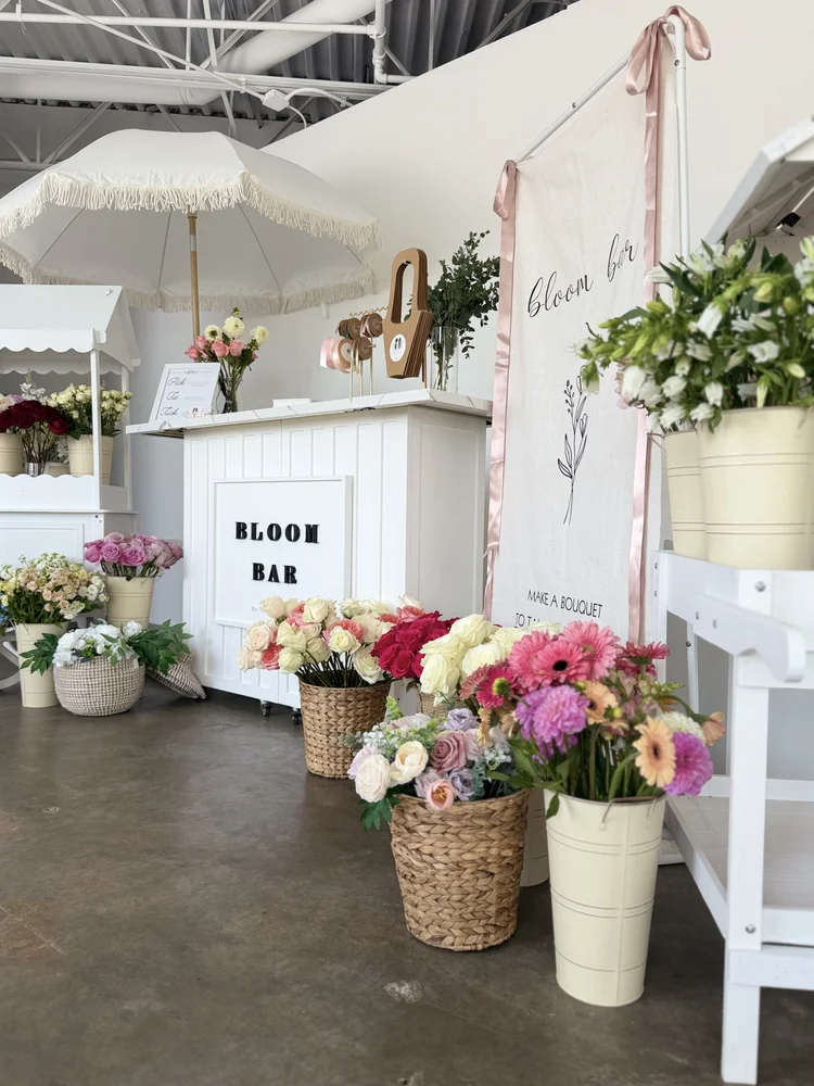 The Crafted Line Grand bloom bar setup in Colorado
