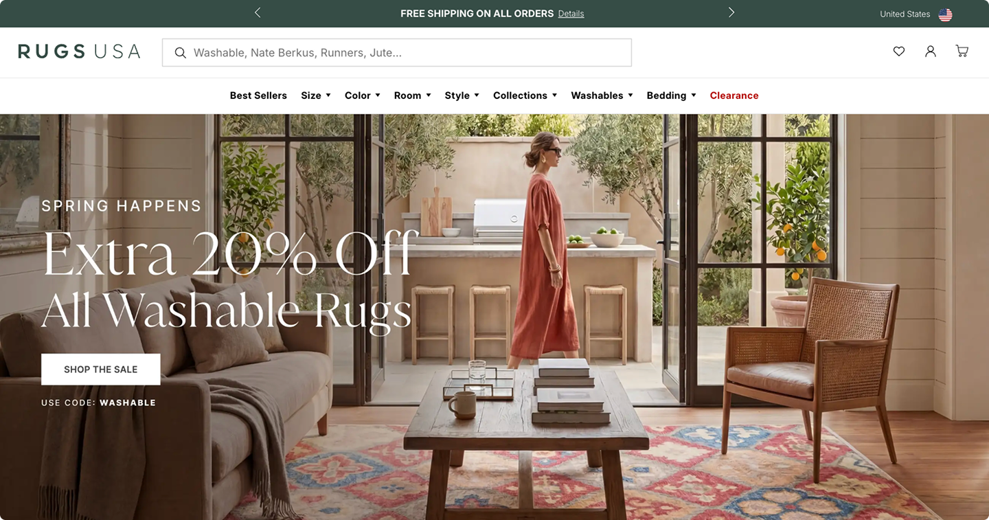 Rugs USA redesign