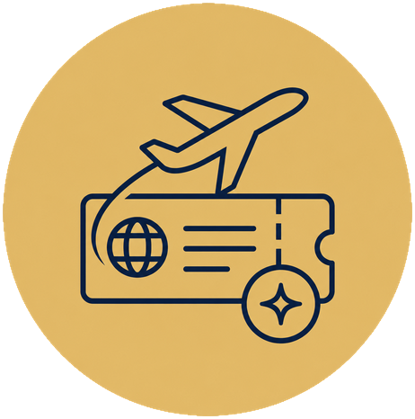 Plane and travel icon