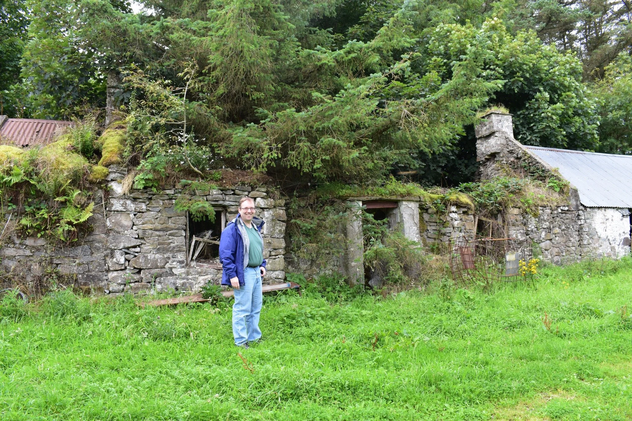 Jim Bradley outside an ancestral home