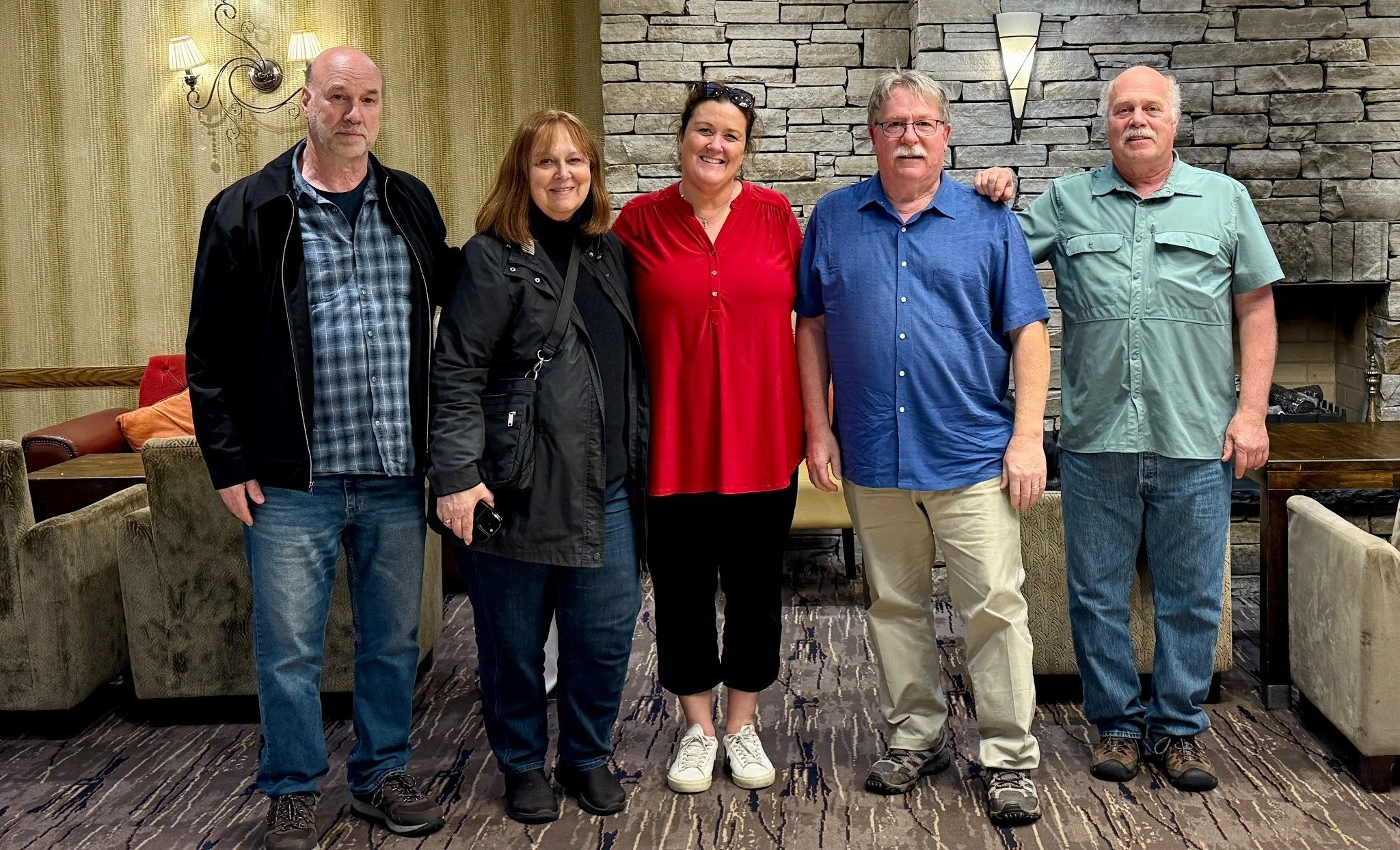 Tracey Saucey’s group with Jennifer indoors