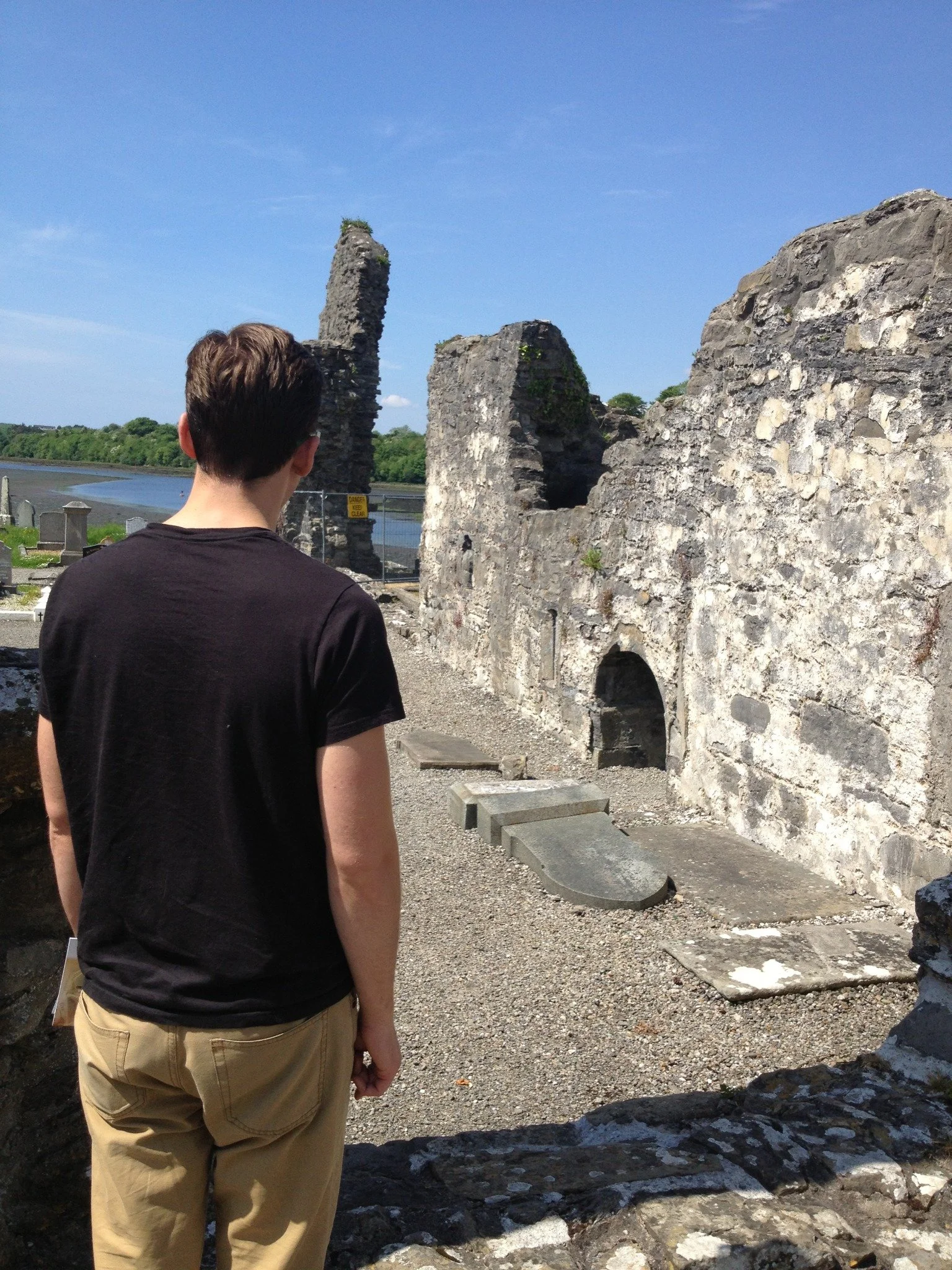 Francis Heschmeyer exploring historic ruins