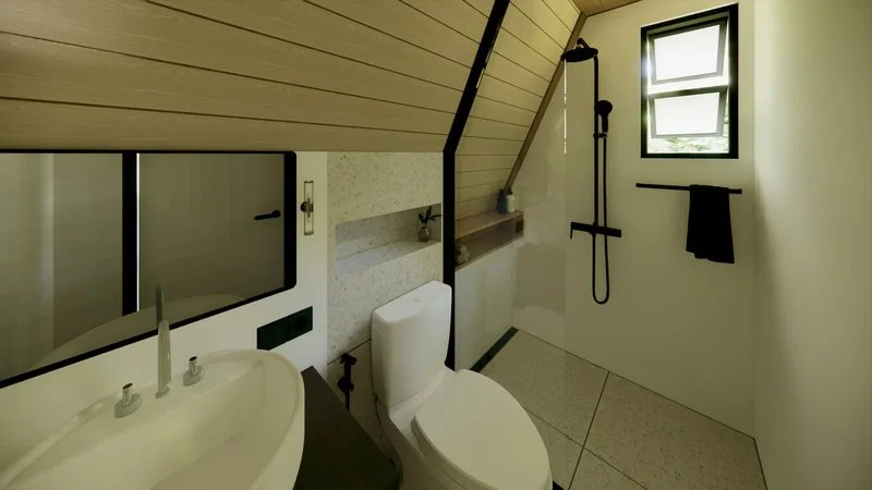 Mayon Loft Cabin bathroom