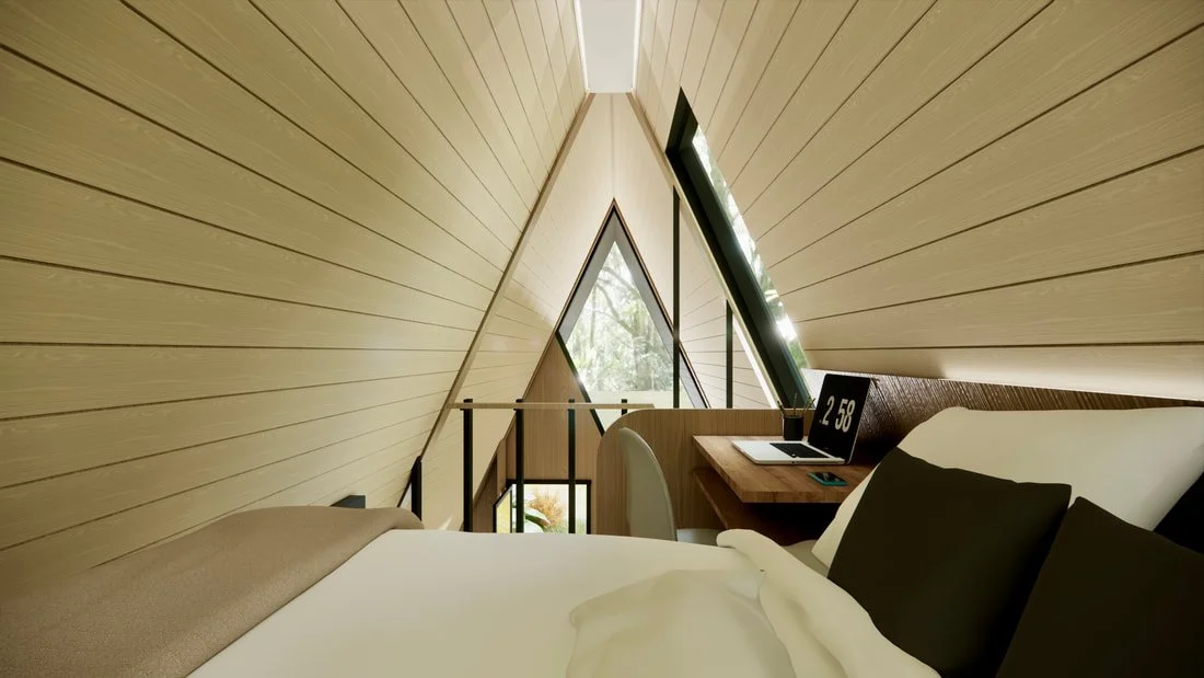 Mayon Loft Cabin bedroom