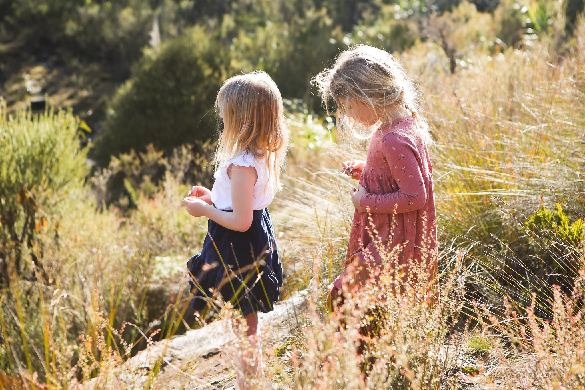 Girls in grass