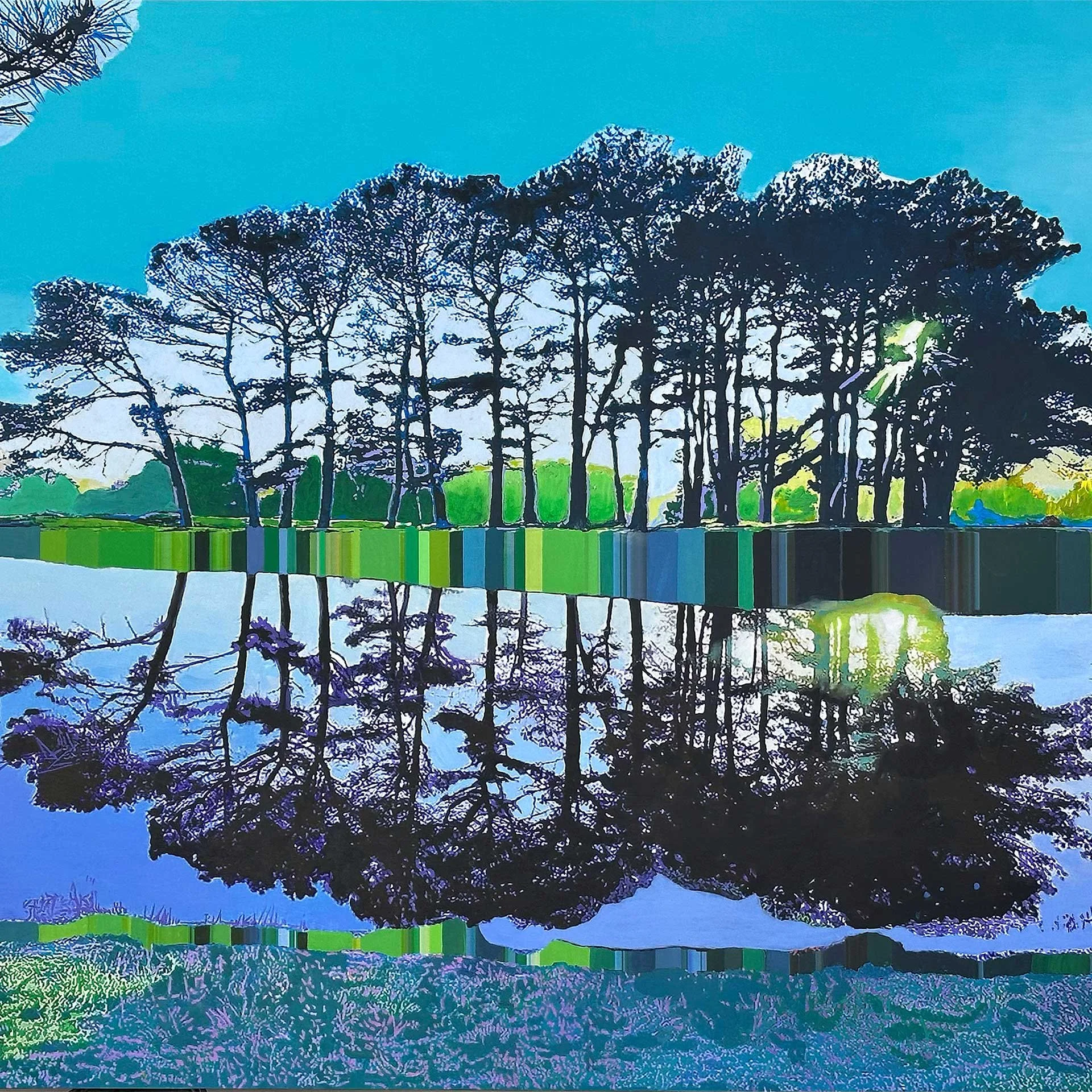 Contemporary artwork featuring colour, texture and movement