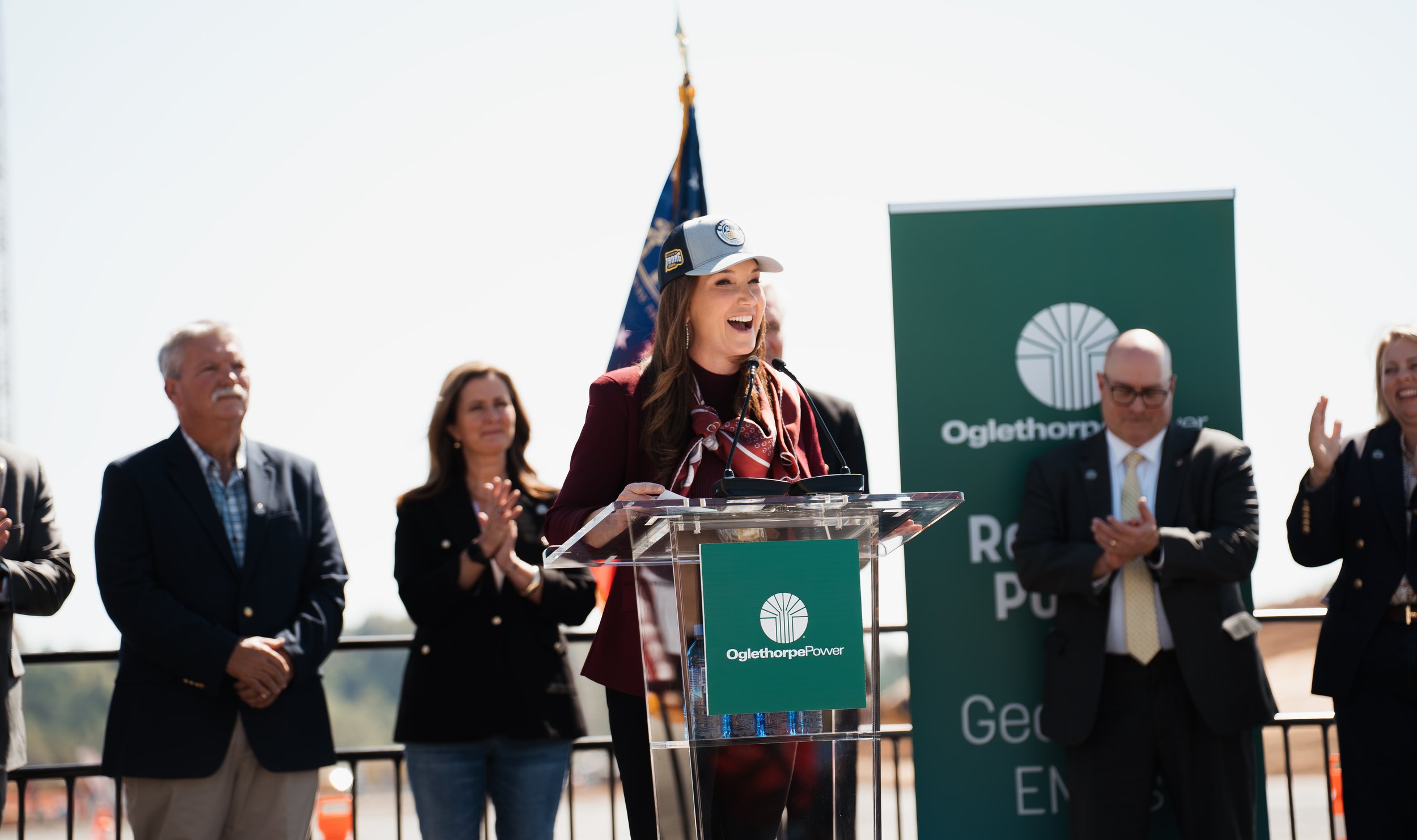 A speaker at the Oglethorpe Power press conference